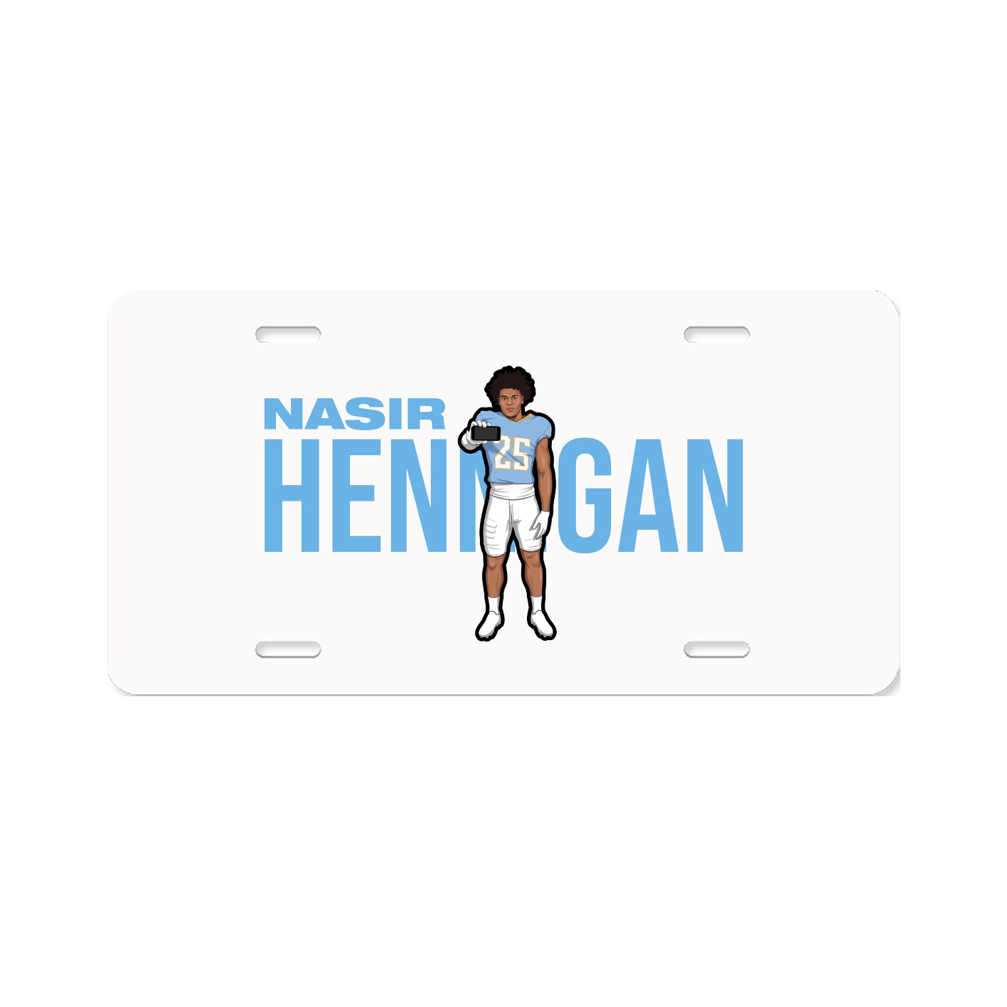 License Plate — Player Name in Classic
