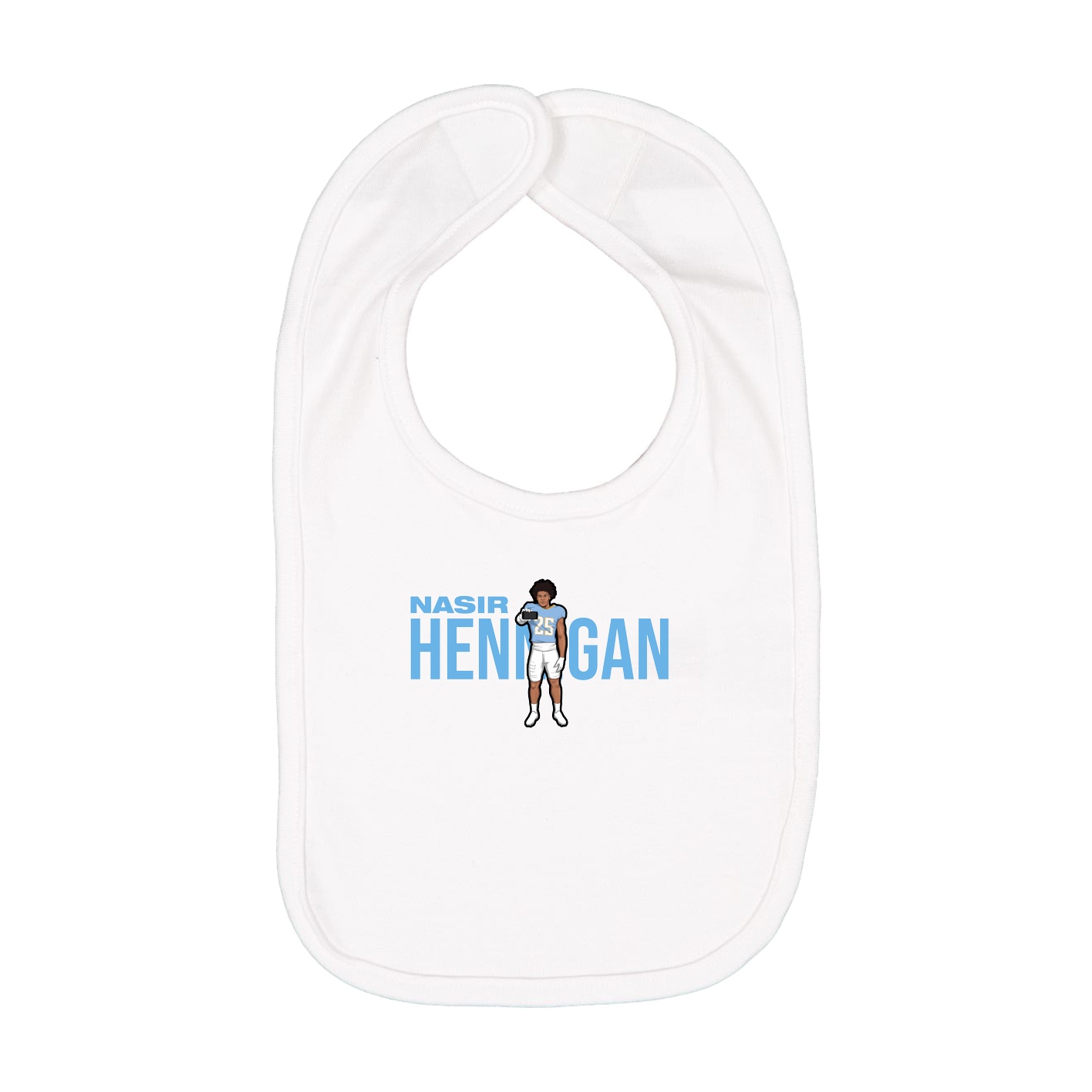 Infant Bib — Player Name in White