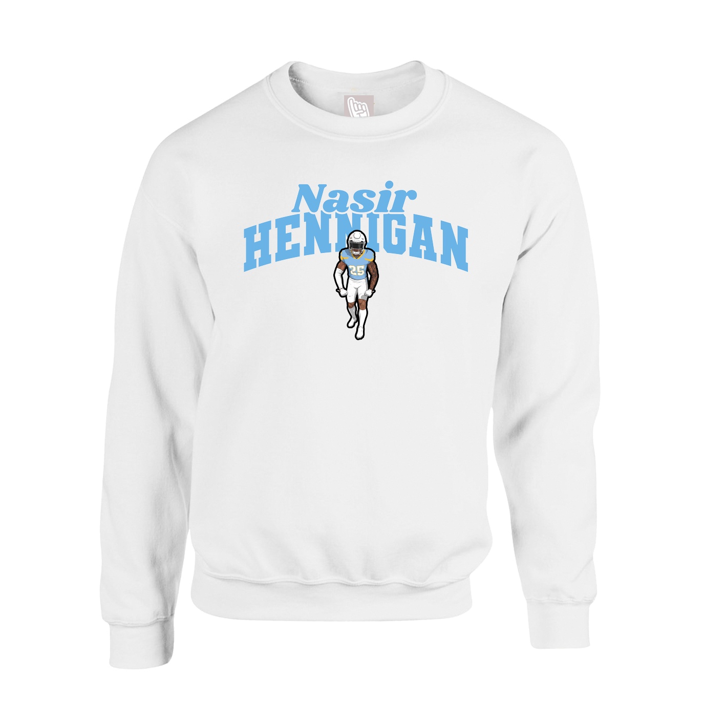 Fleece Crew — Signature Arch in White