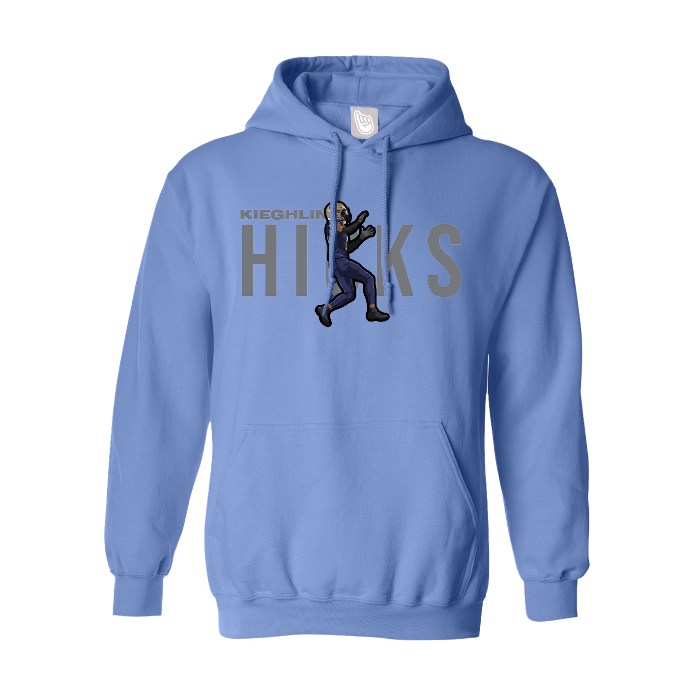 Youth Hoodie — Player Name in Powder Blue
