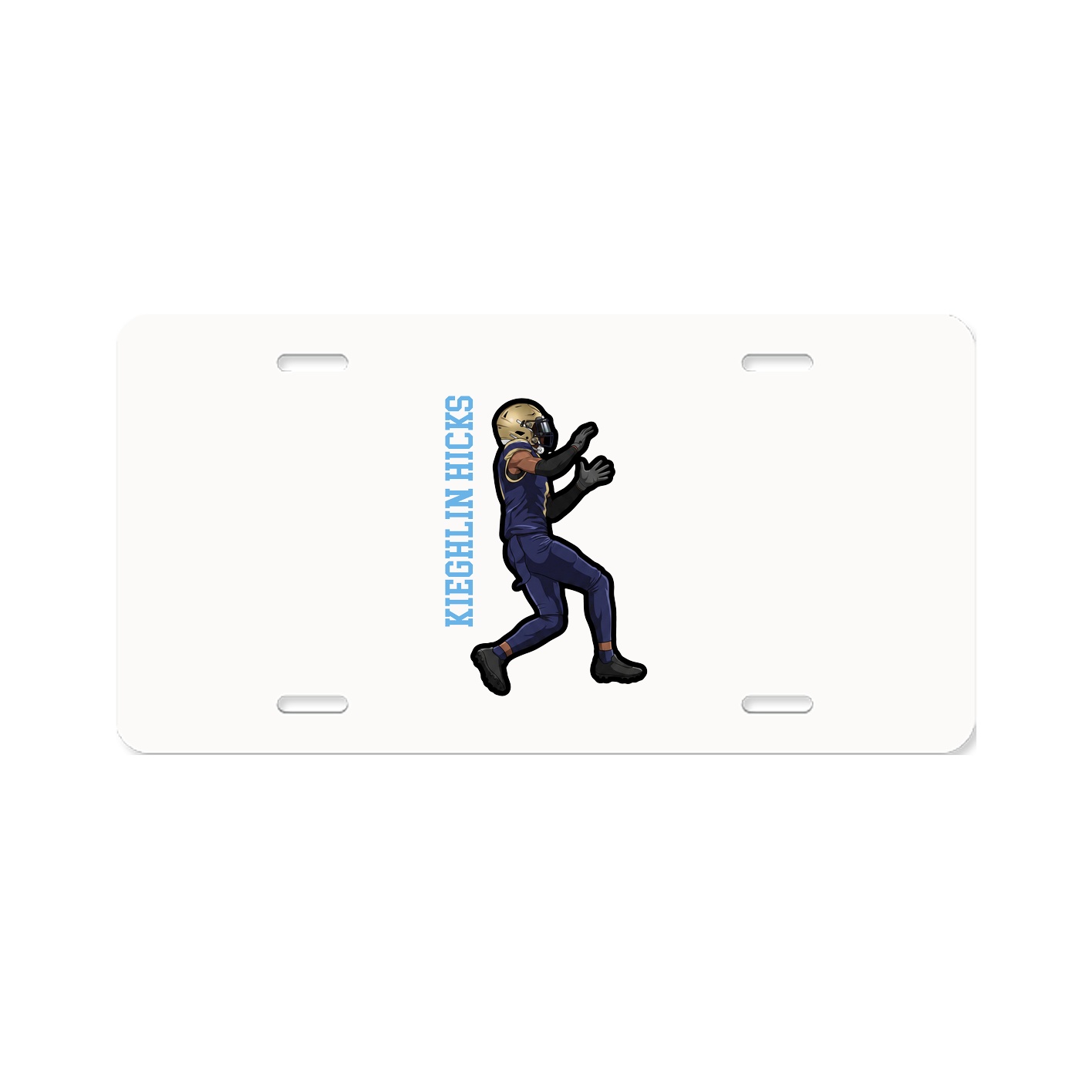 License Plate — Name Vertical in Classic