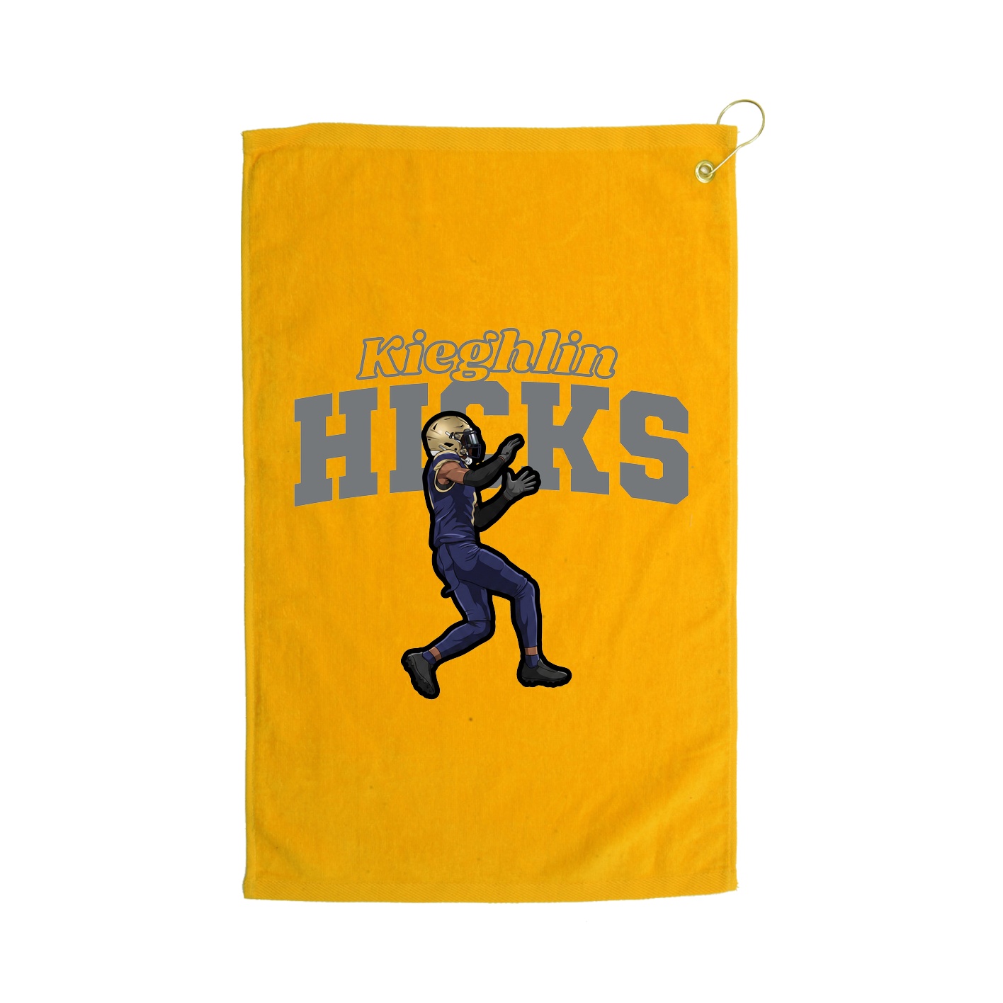 Golf Towel — Name Arch in Gold