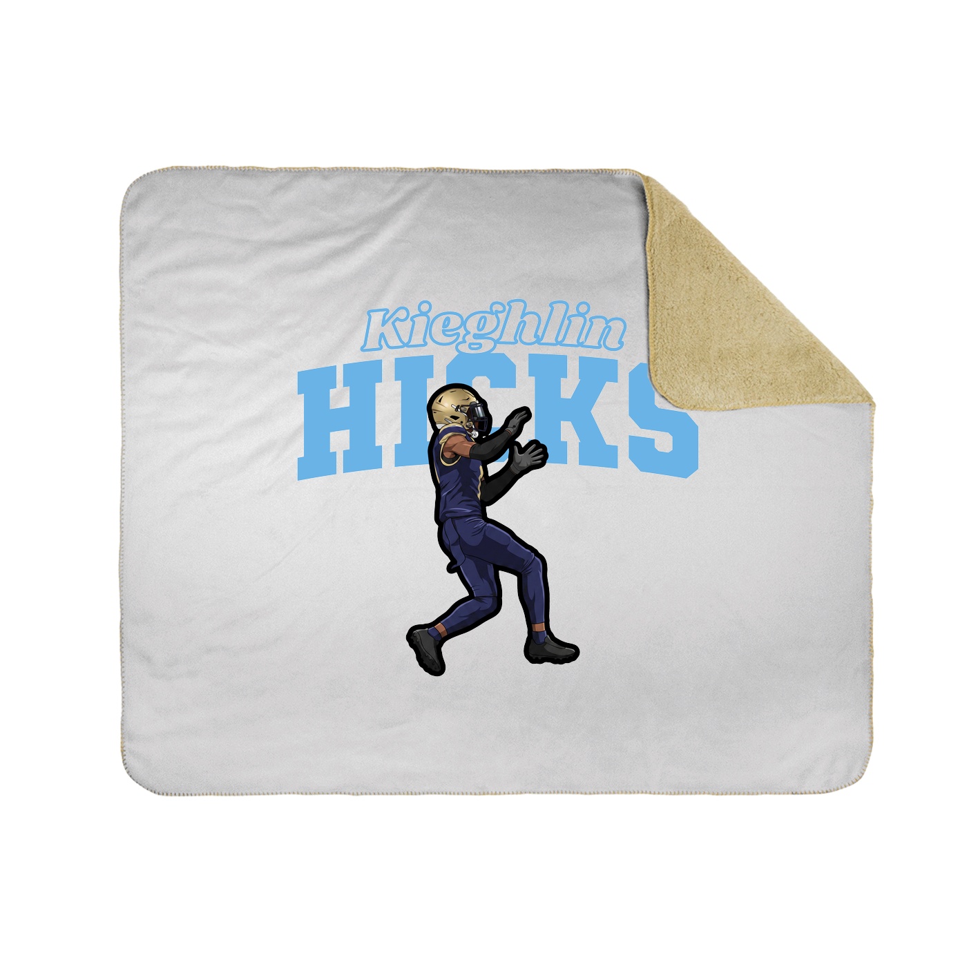 Throw Blanket — Name Arch in White