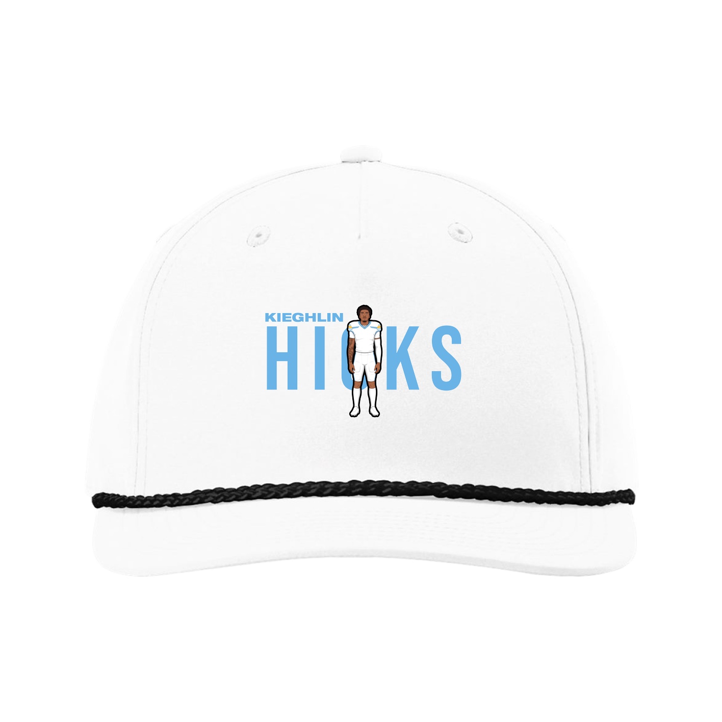 Five-Panel Classic Rope Cap — Player Name in White