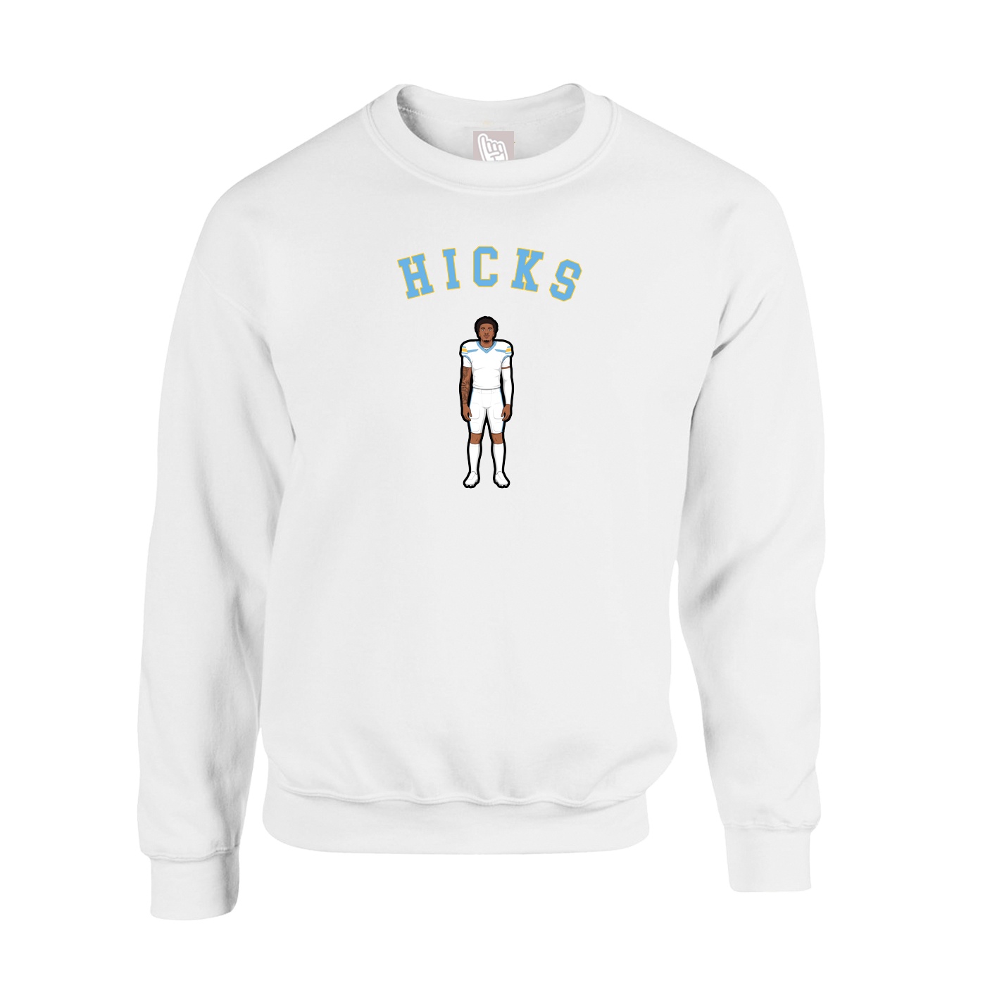 Fleece Crew — Shirsey Arch in White