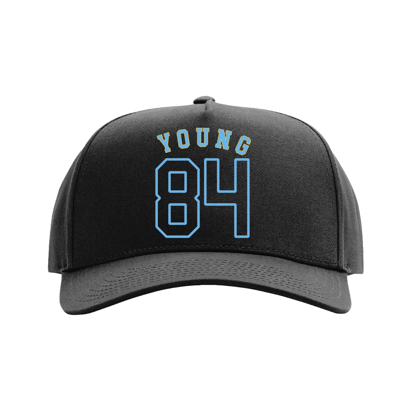 Full Fabric Five-Panel Champ Cap — Shirsey Arch in Black