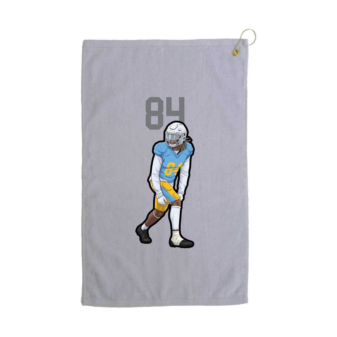 Golf Towel — Number Top in Grey