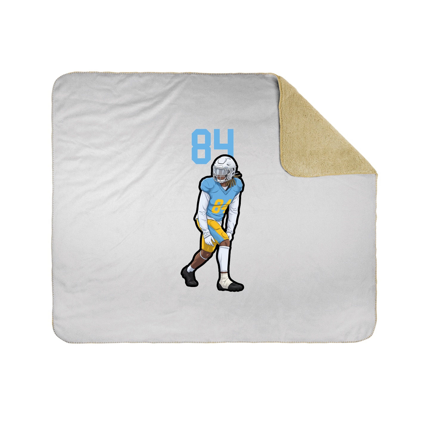 Throw Blanket — Number Top in White