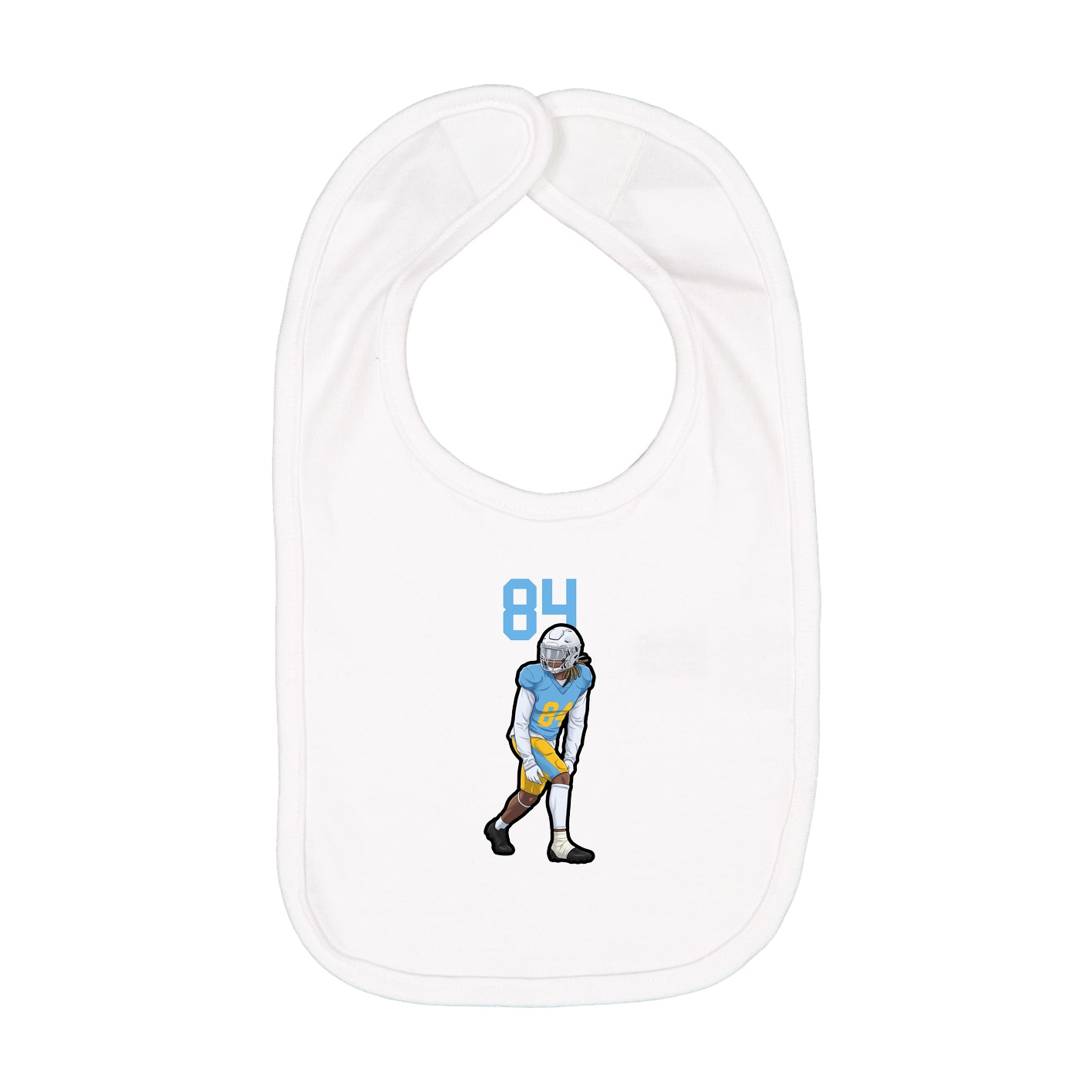 Infant Bib — Number Top in White