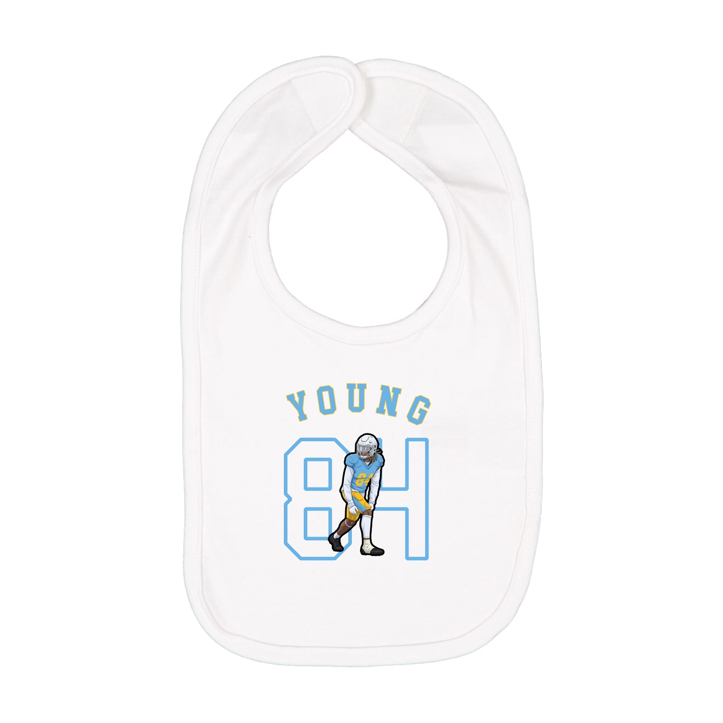 Infant Bib — Shirsey Arch in White