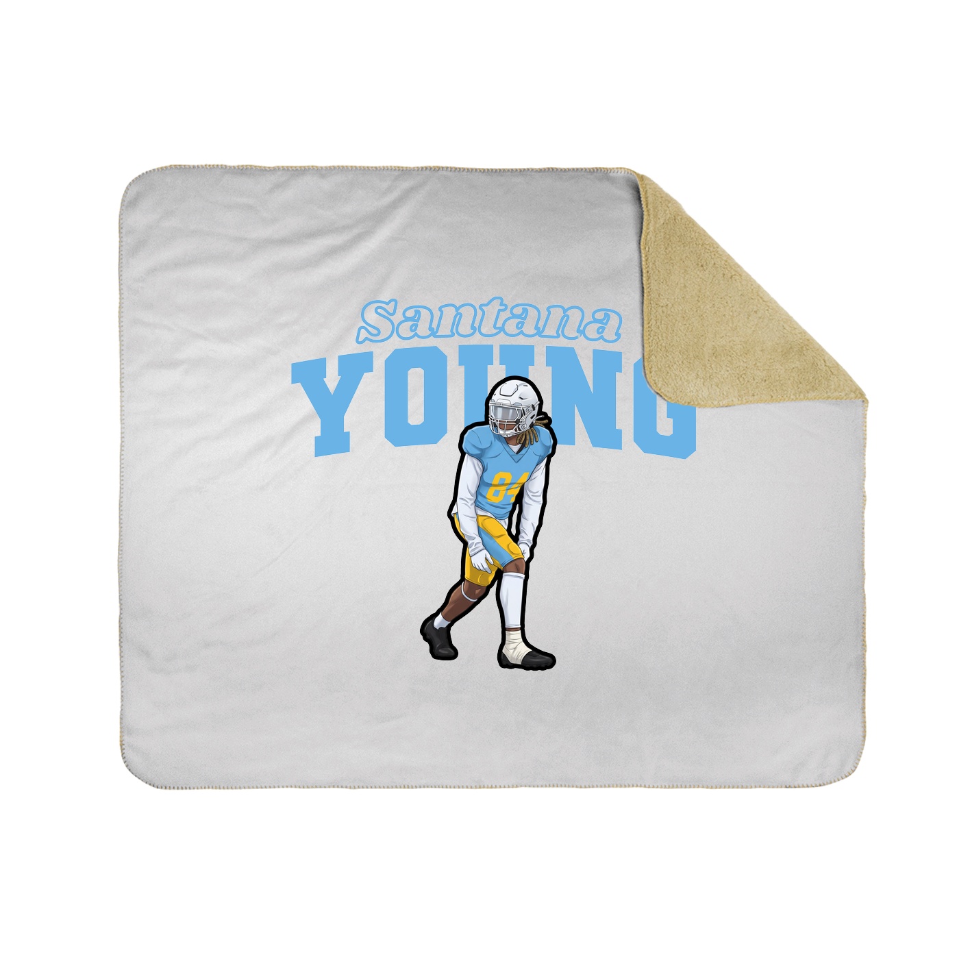 Throw Blanket — Name Arch in White