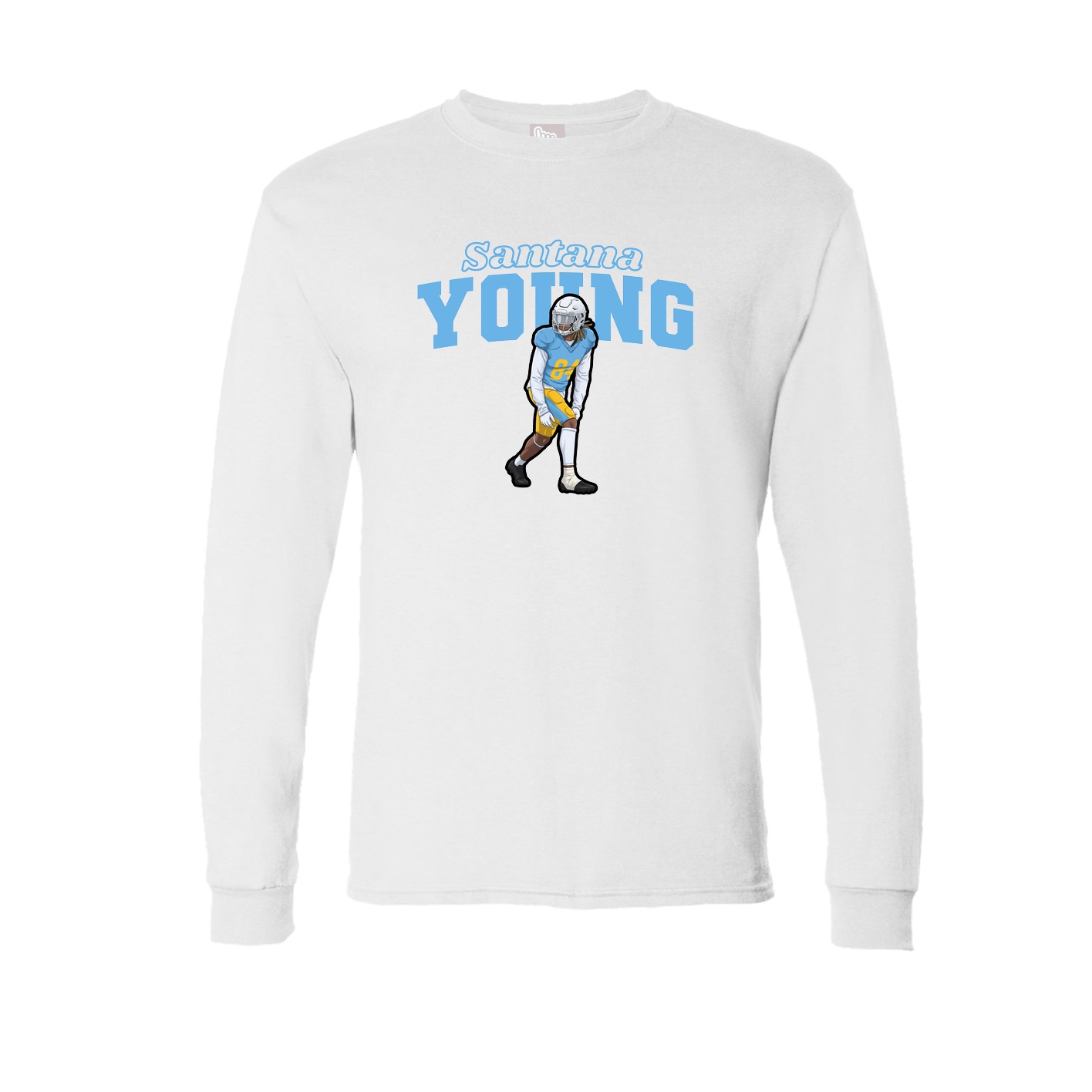 Long Sleeve Tee — Name Arch in White