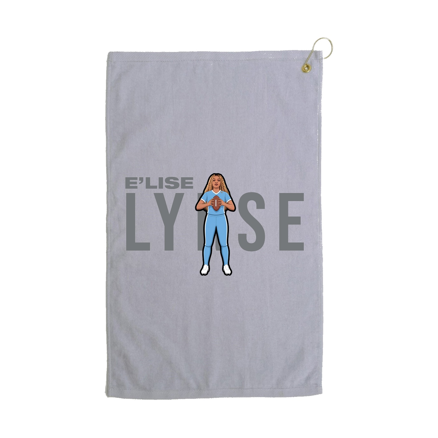 Golf Towel — Player Name in Grey