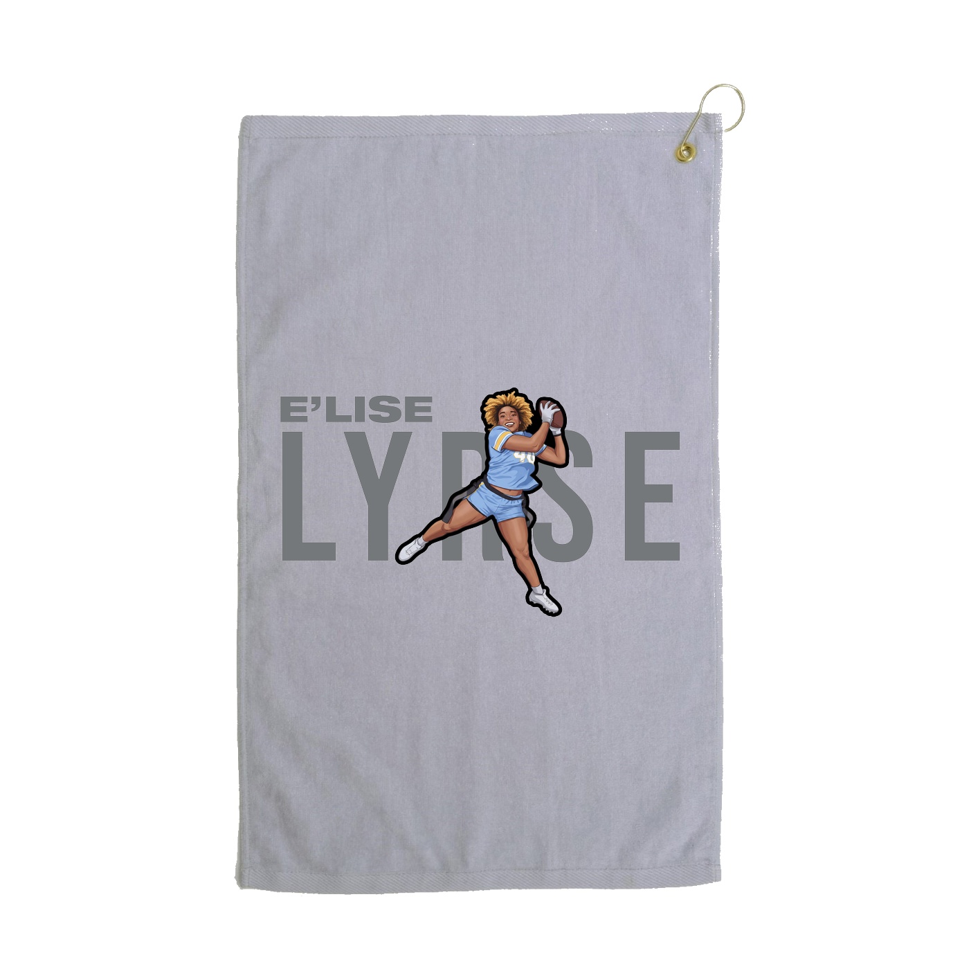 Golf Towel — Player Name in Grey