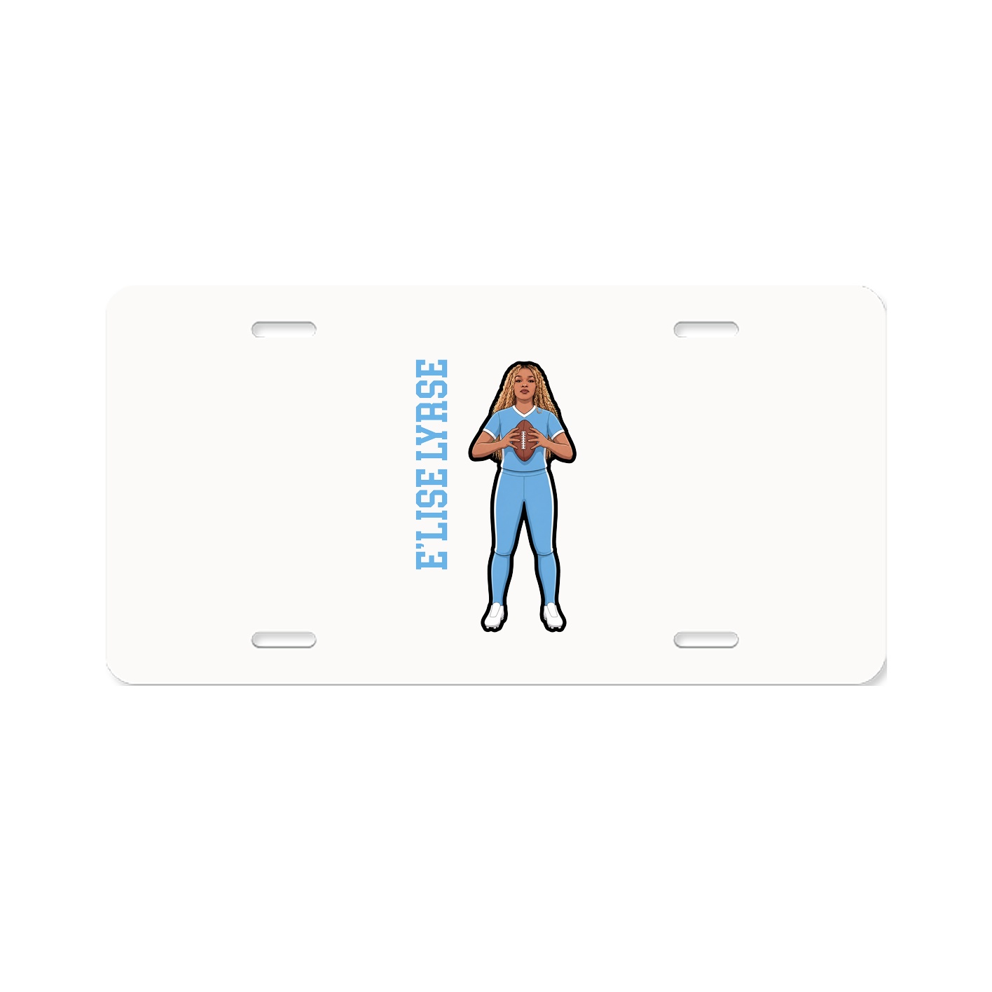 License Plate — Name Vertical in Classic