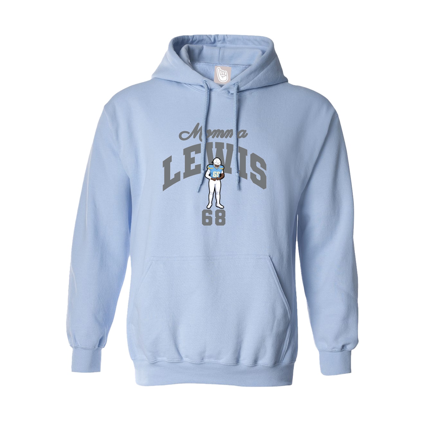 Hoodie — Mothers Day Arch in Light Blue