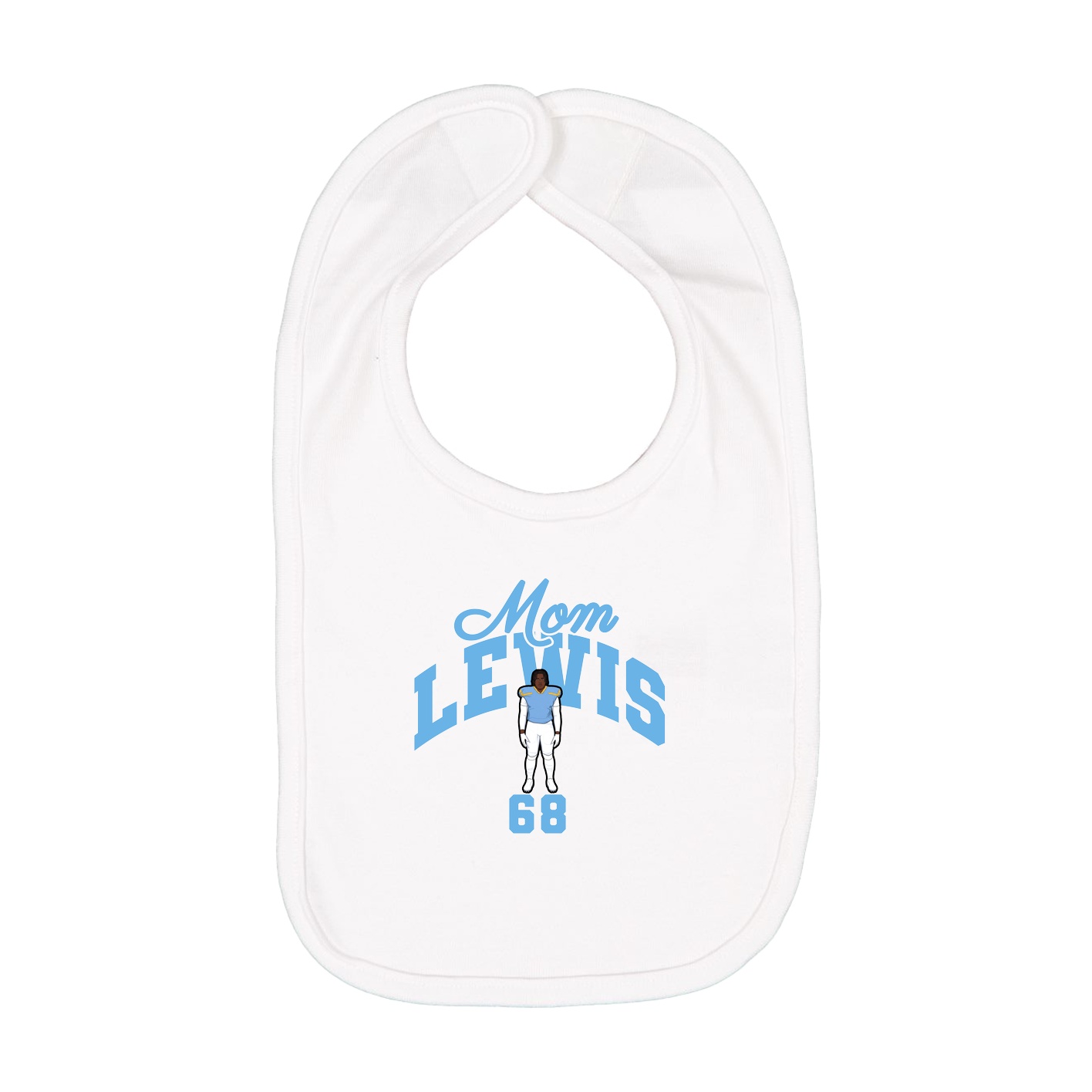Infant Bib — Mothers Day Arch in White