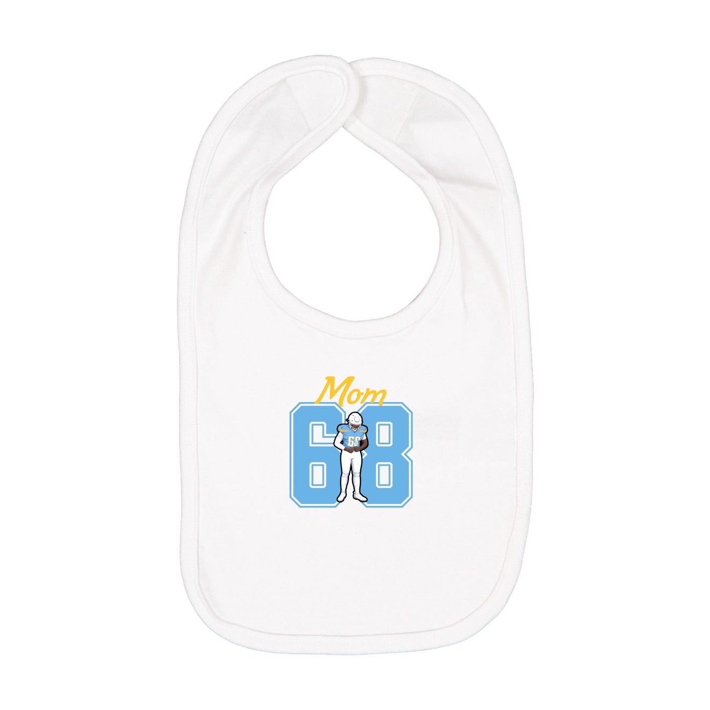 Infant Bib — Mothers Day Shirsey in White