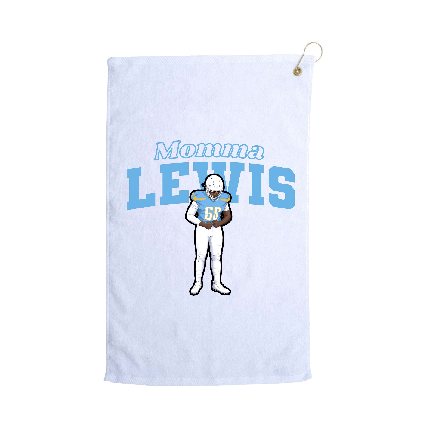 Golf Towel — Mothers Day Block in White