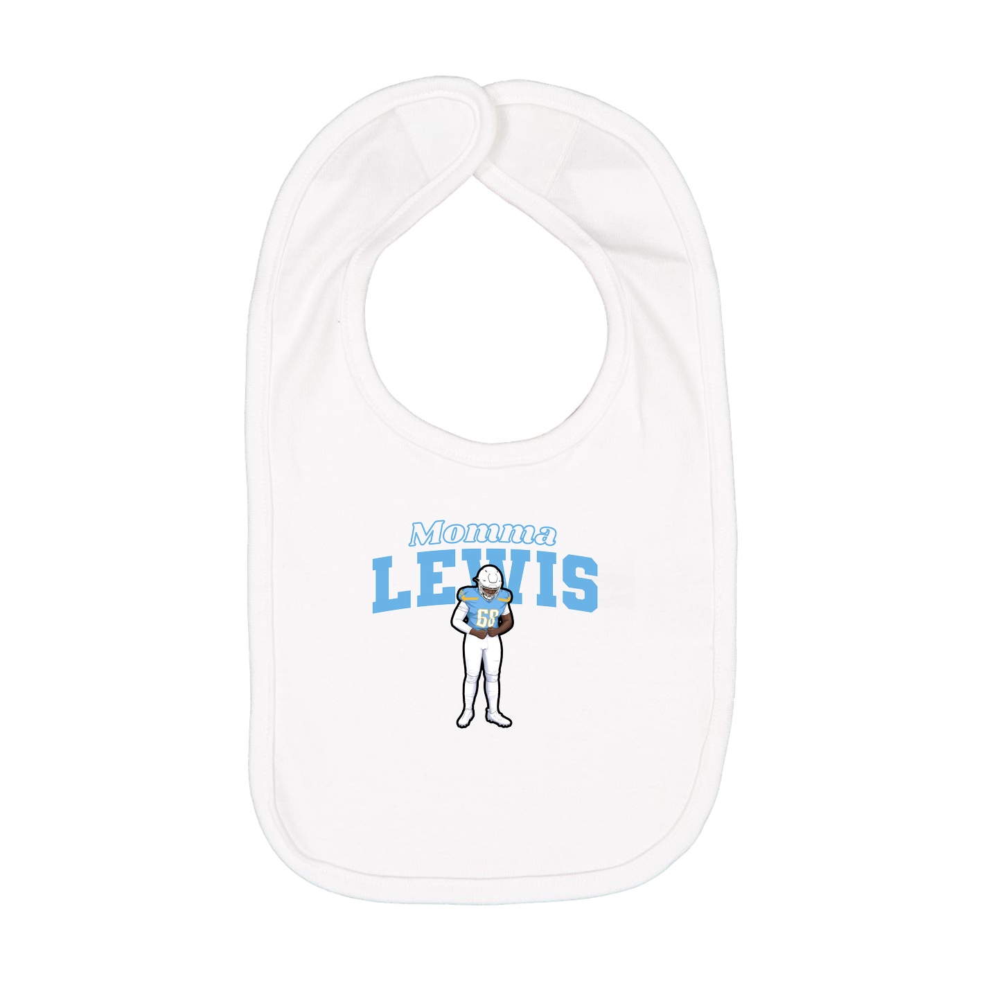 Infant Bib — Mothers Day Block in White