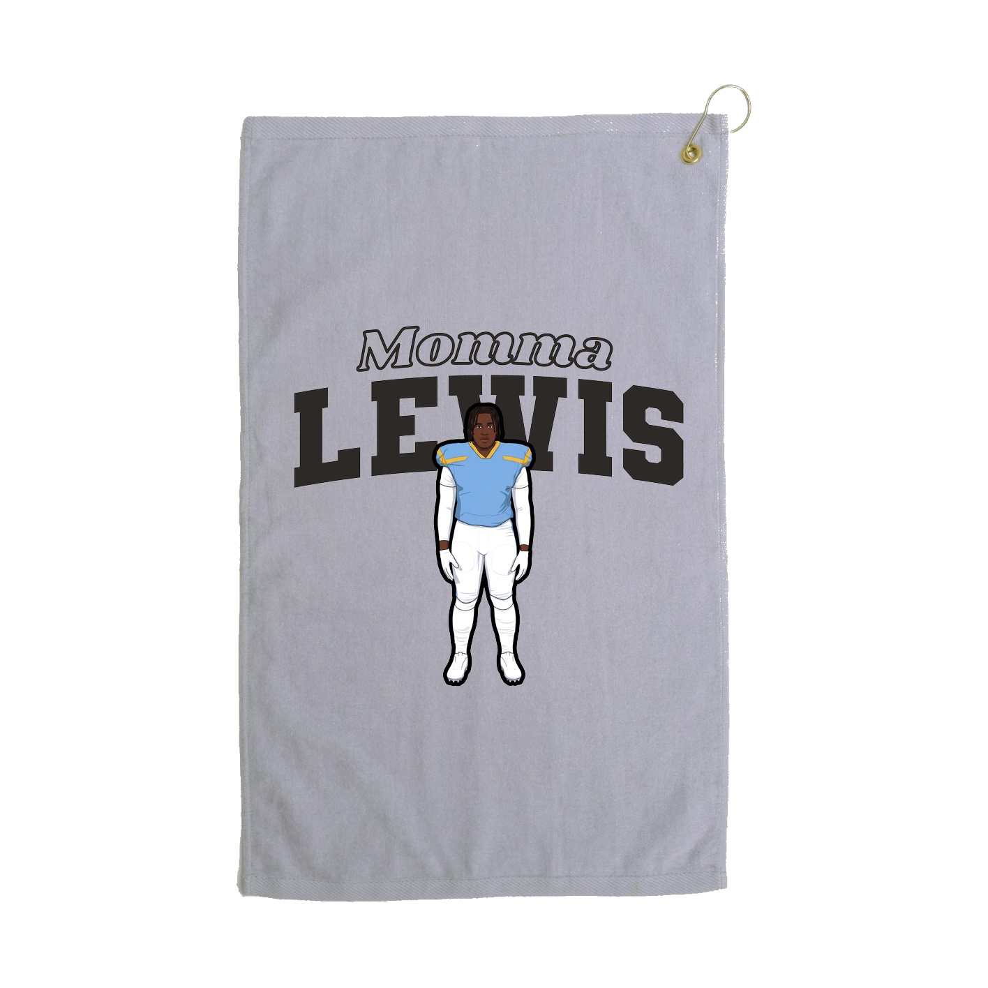 Golf Towel — Mothers Day Block in Grey