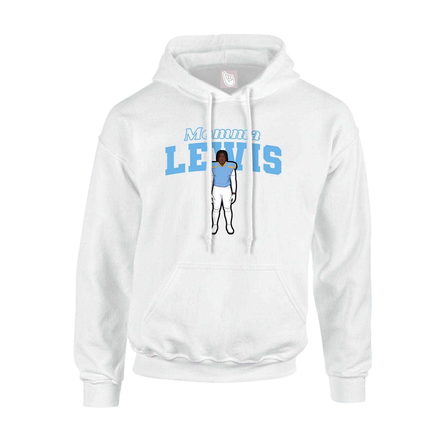 Youth Hoodie — Mothers Day Block in White