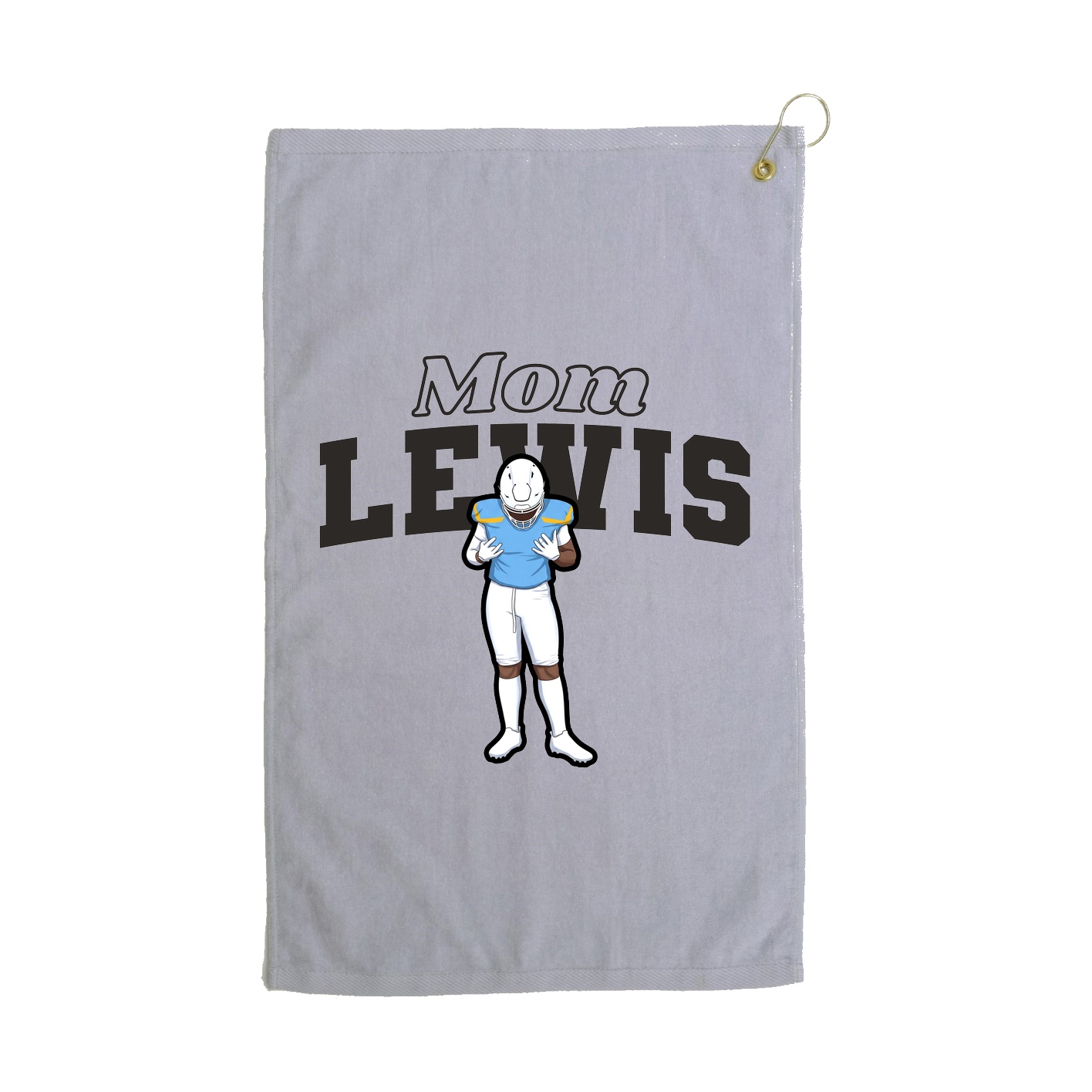 Golf Towel — Mothers Day Block in Grey