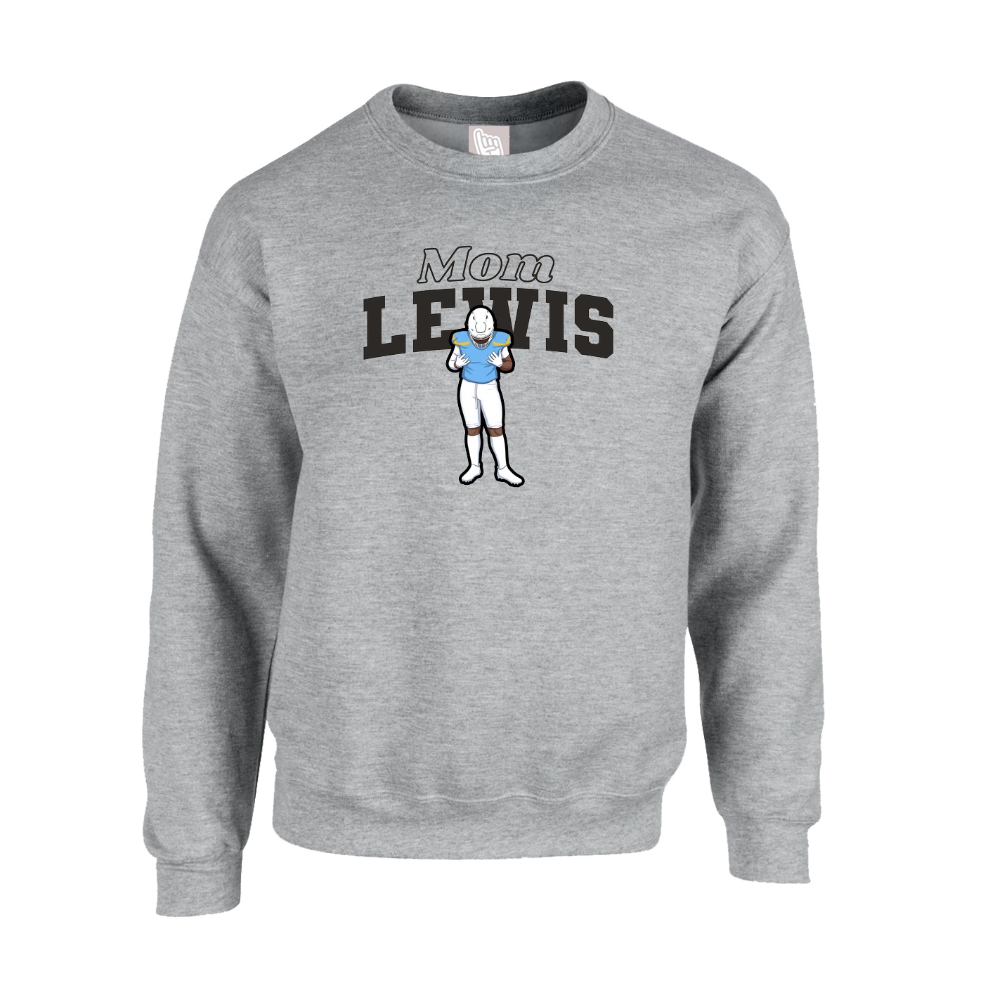 Fleece Crew — Mothers Day Block in Grey