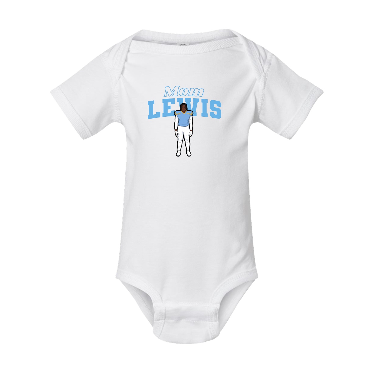 Baby Onesie — Mothers Day Block in White
