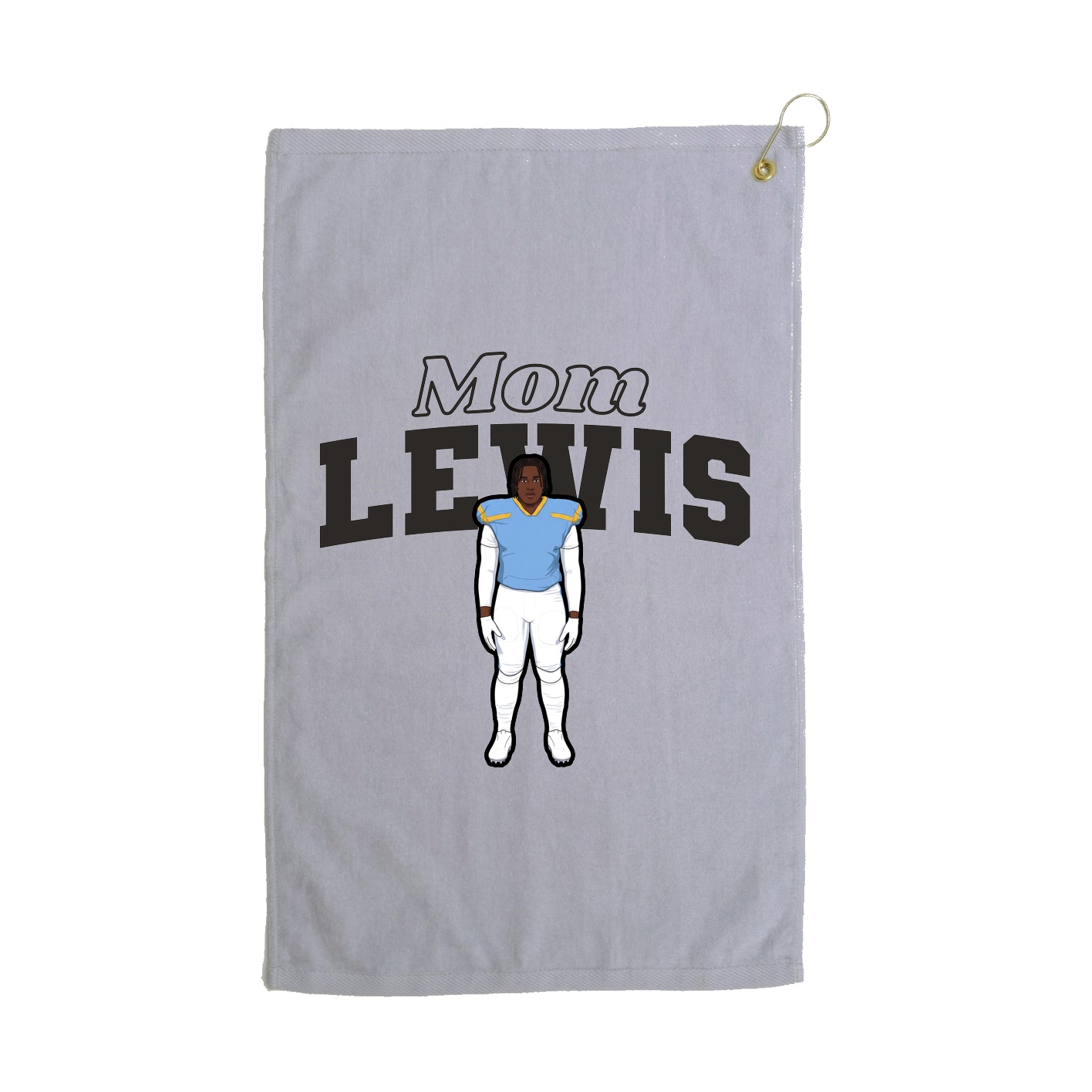 Golf Towel — Mothers Day Block in Grey