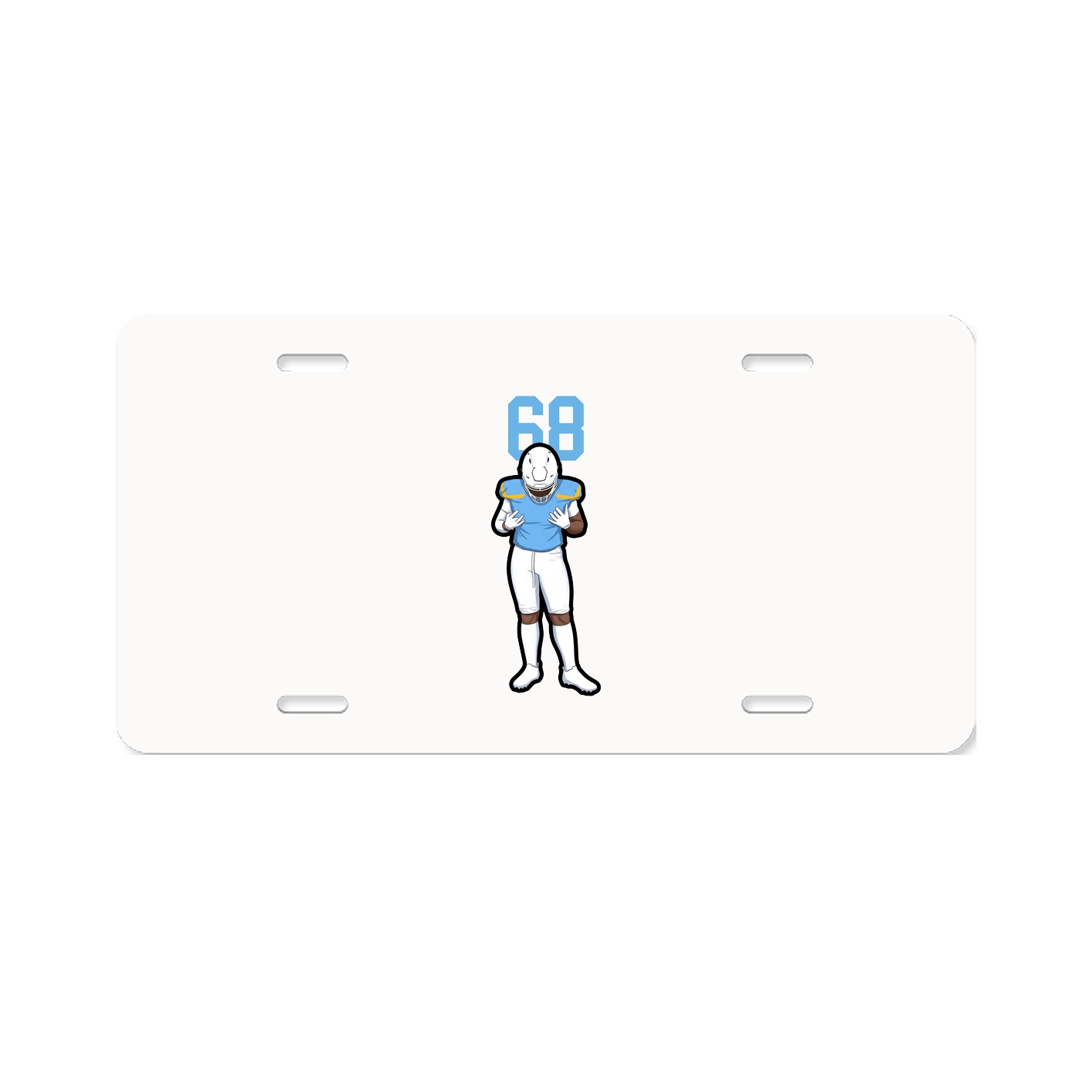 License Plate — Number Top in Classic