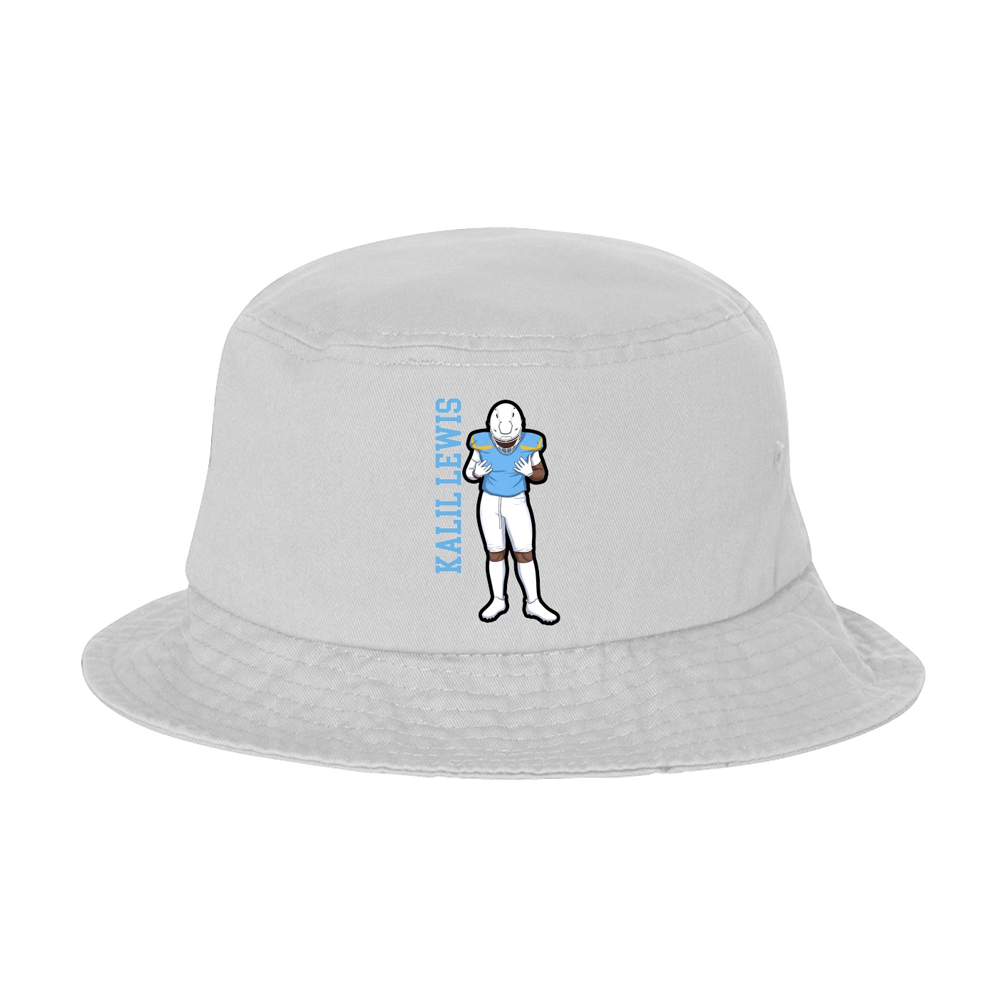 Bucket Cap — Name Vertical in White