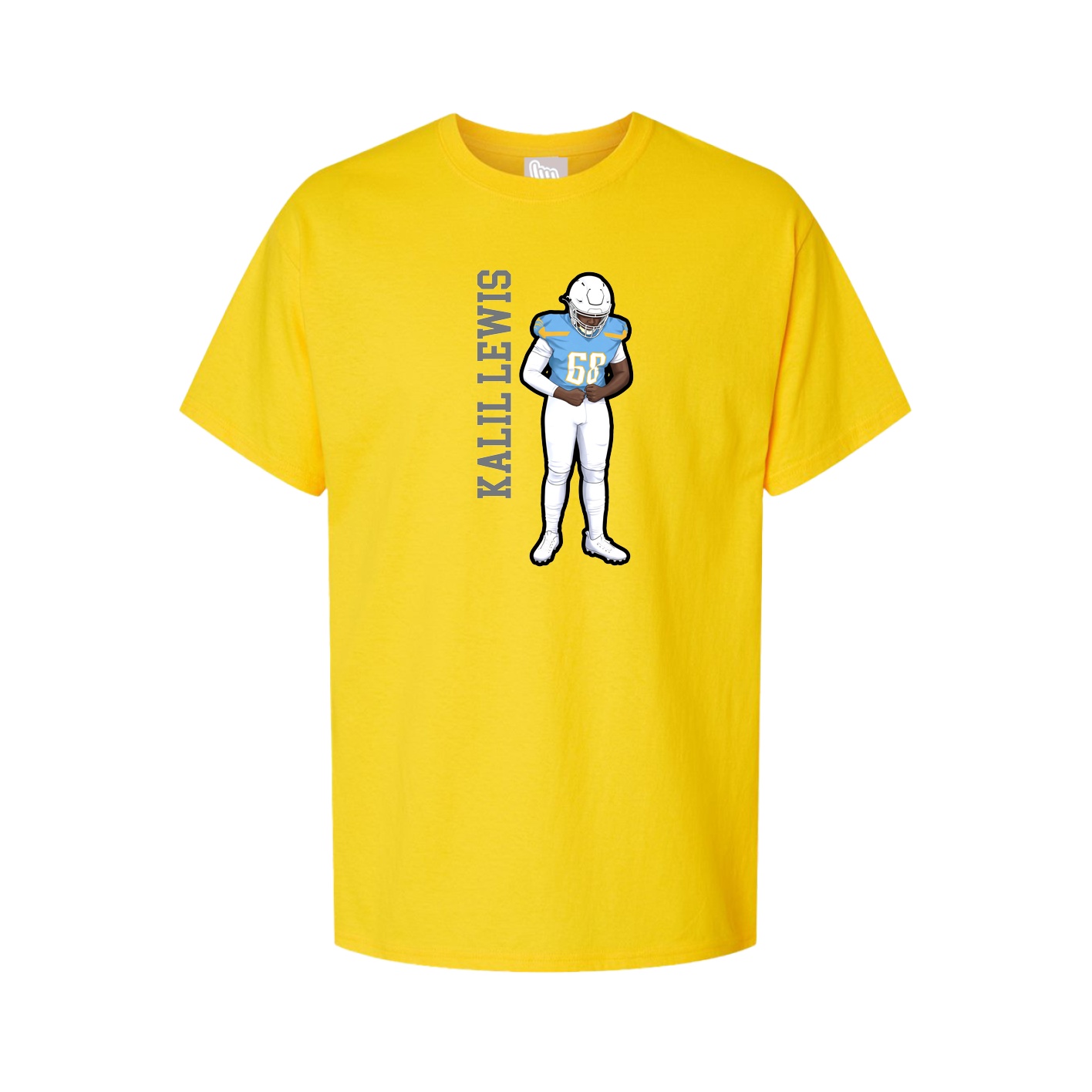 Tee — Name Vertical in Gold