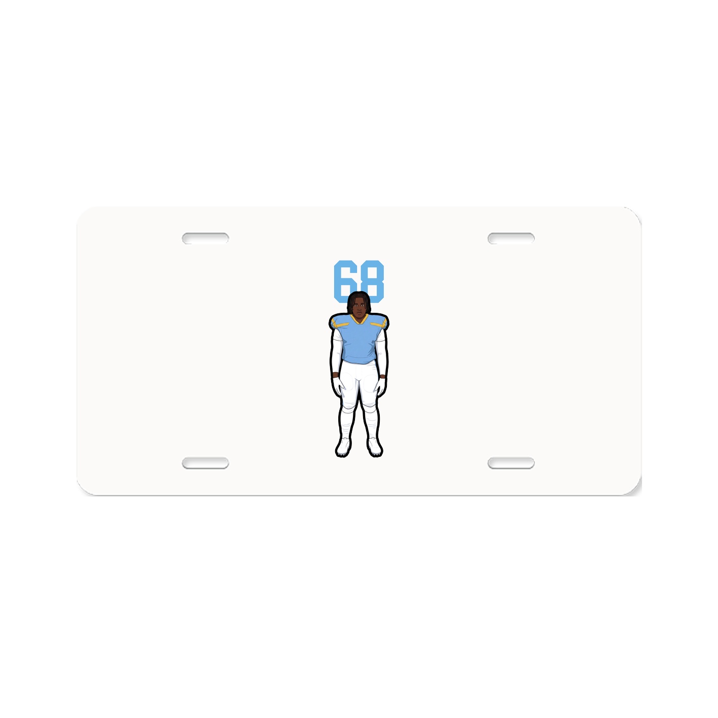 License Plate — Number Top in Classic