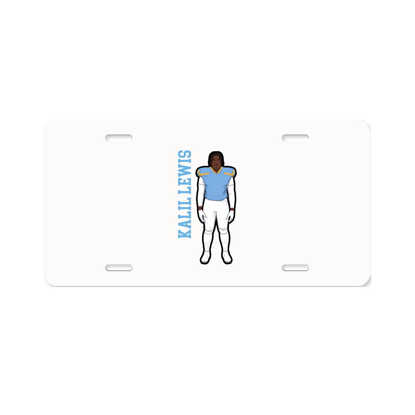 License Plate — Name Vertical in Classic