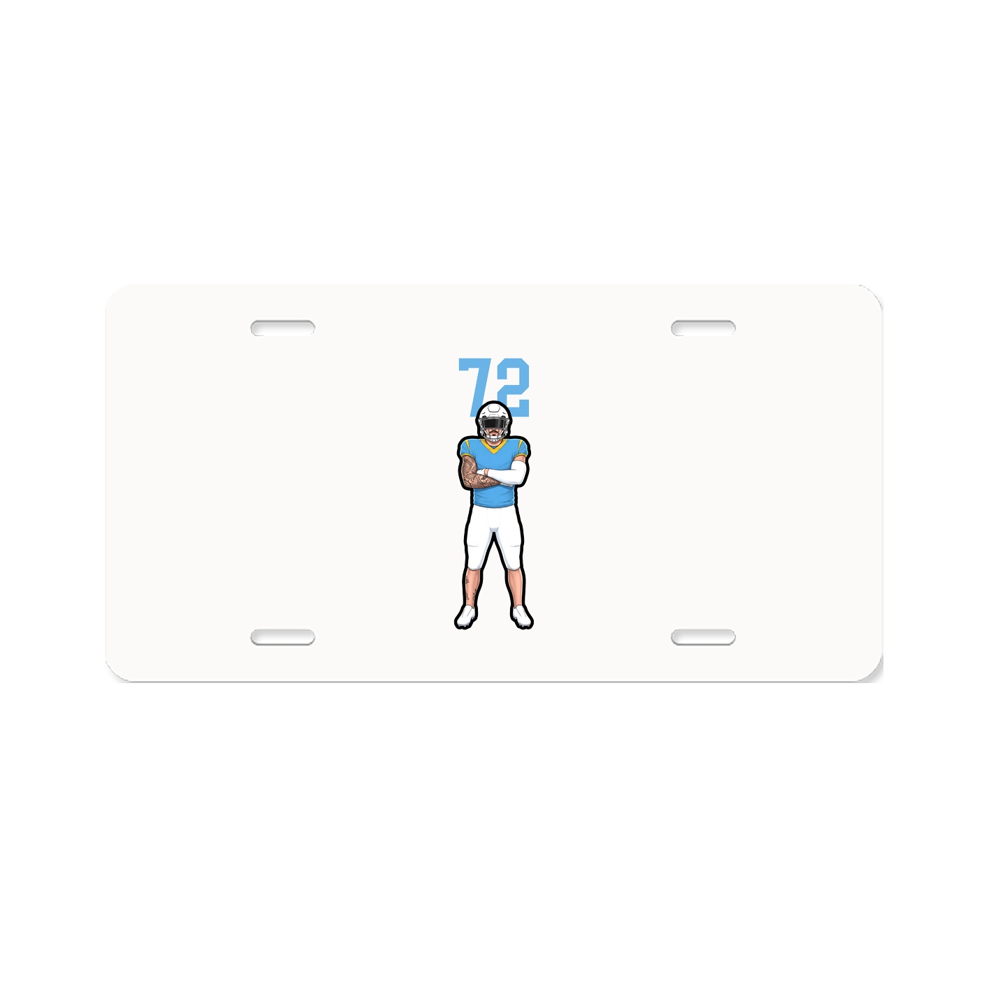 License Plate — Number Top in Classic