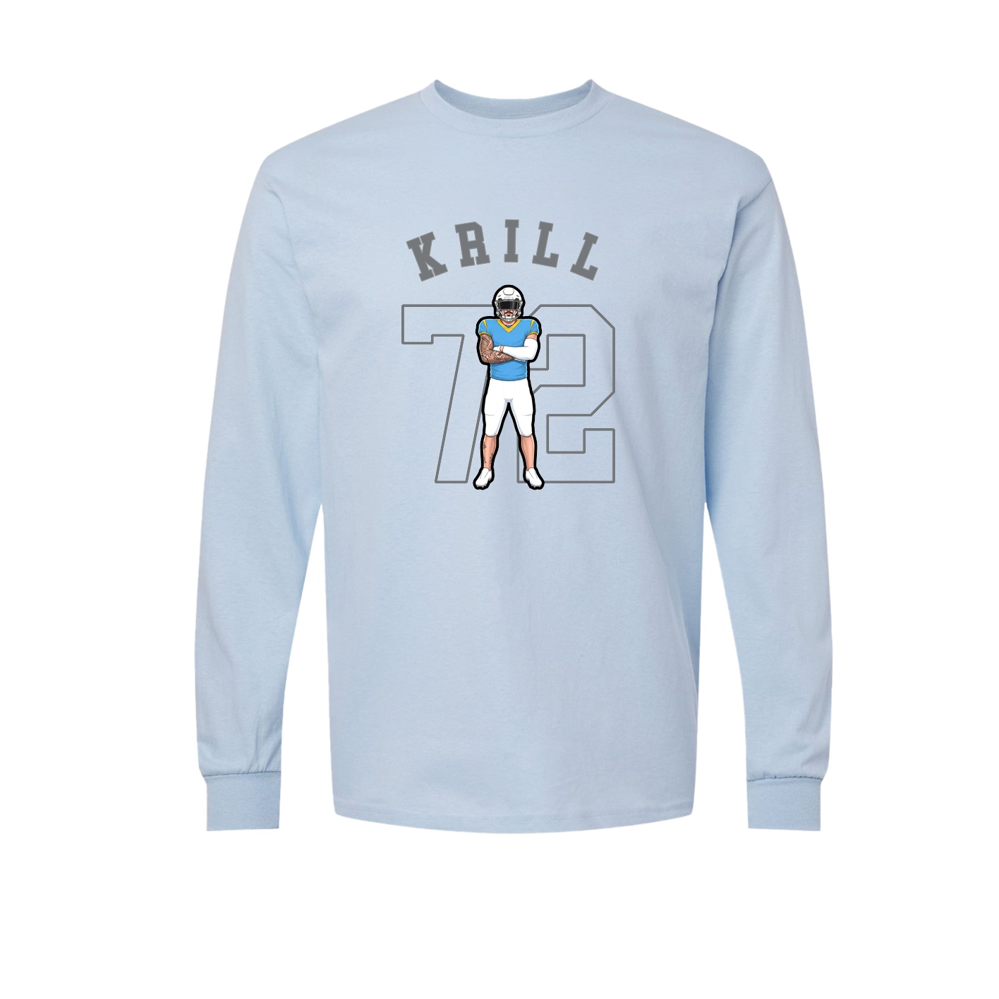 Long Sleeve Tee — Shirsey Arch in Light Blue