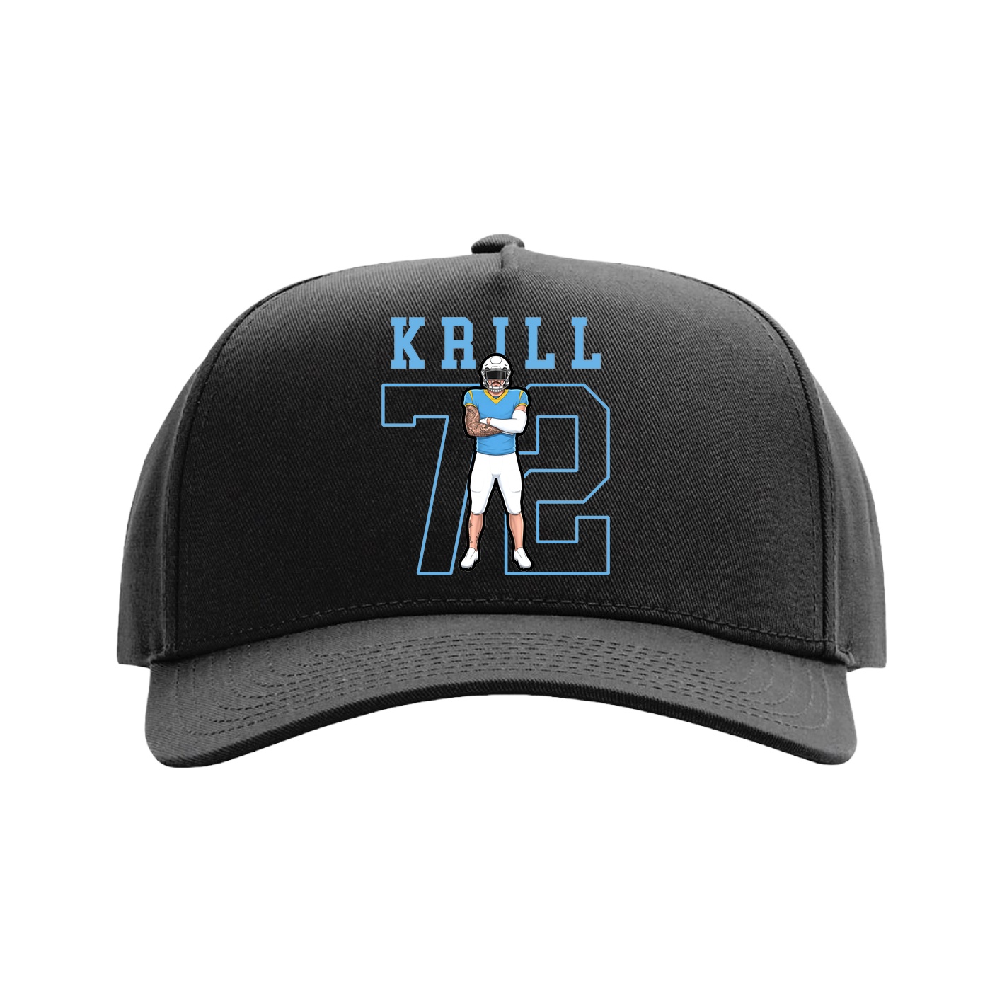 Full Fabric Five-Panel Champ Cap — Shirsey in Black