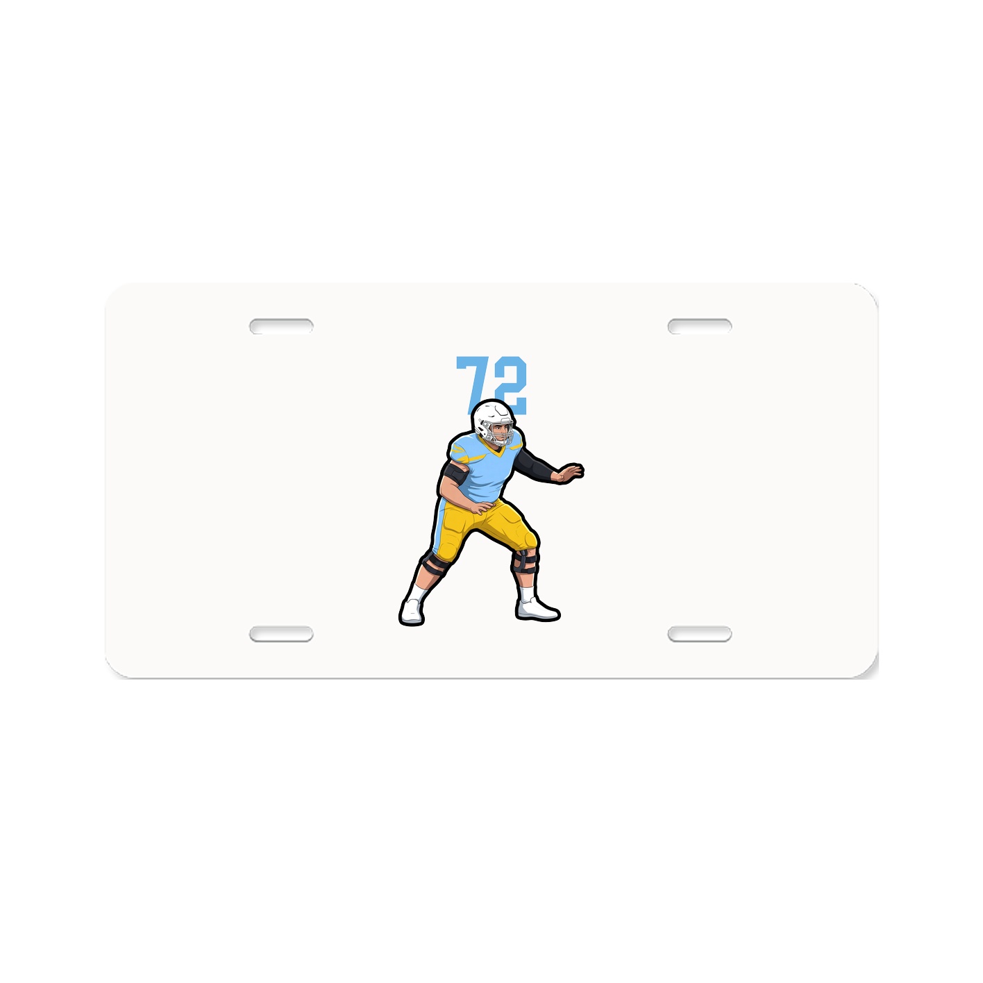 License Plate — Number Top in Classic