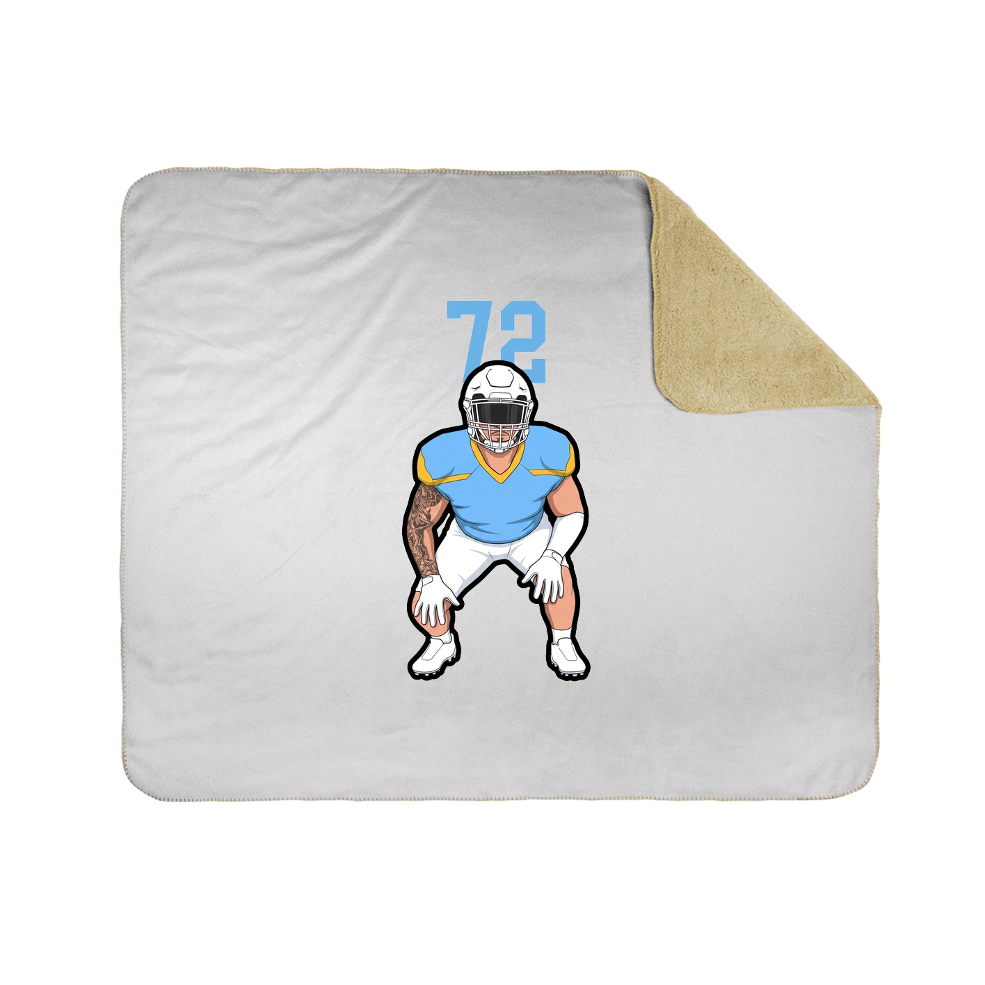 Throw Blanket — Number Top in White