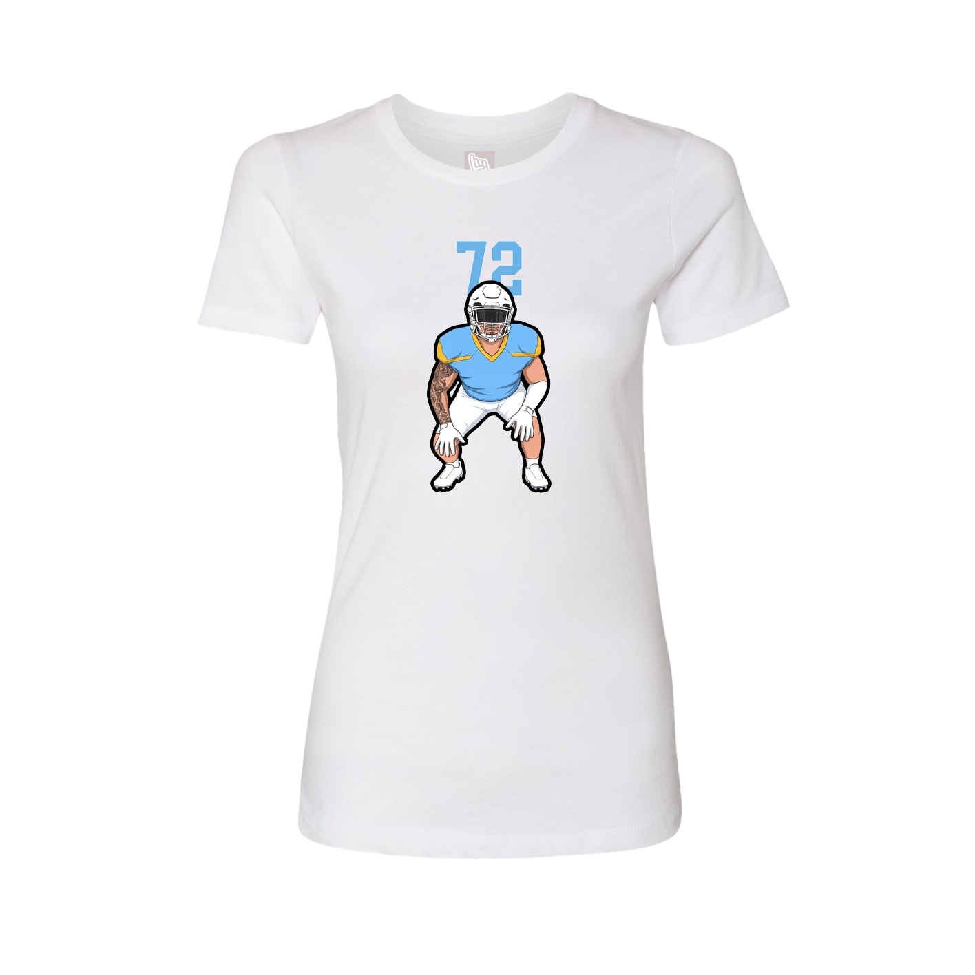 Fitted Women's Tee — Number Top in White