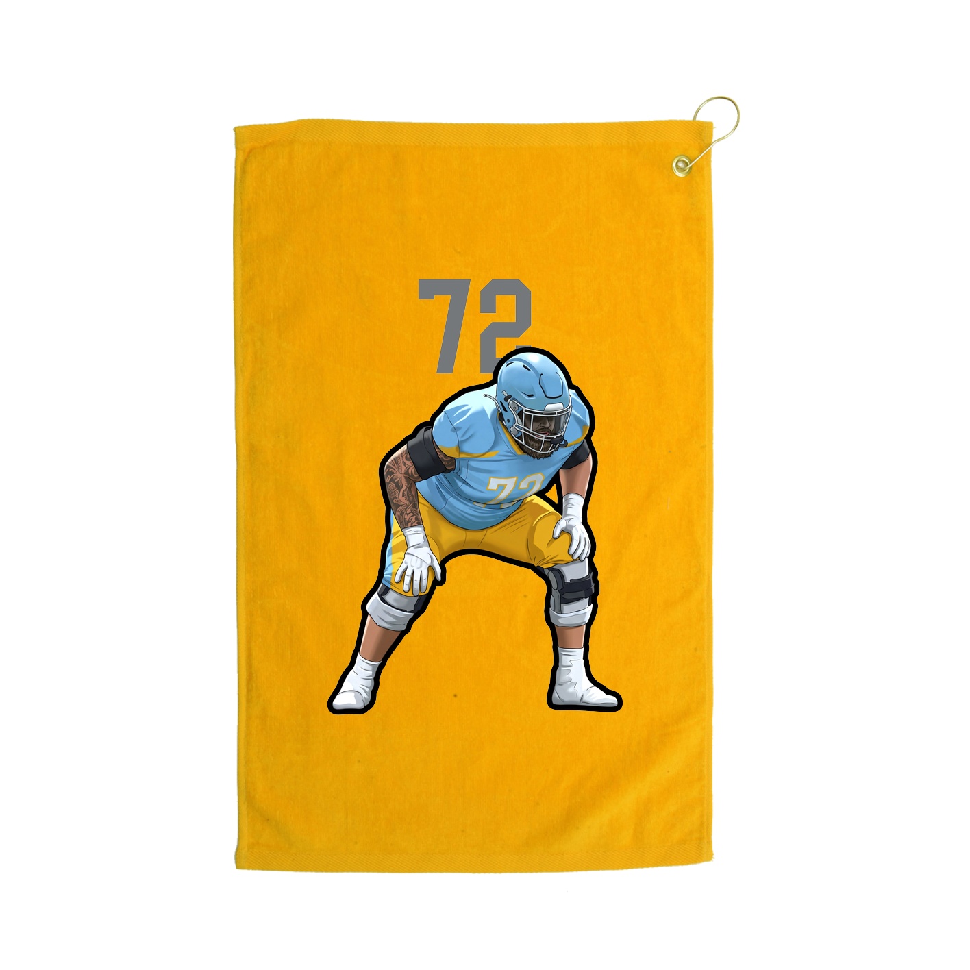 Golf Towel — Number Top in Gold