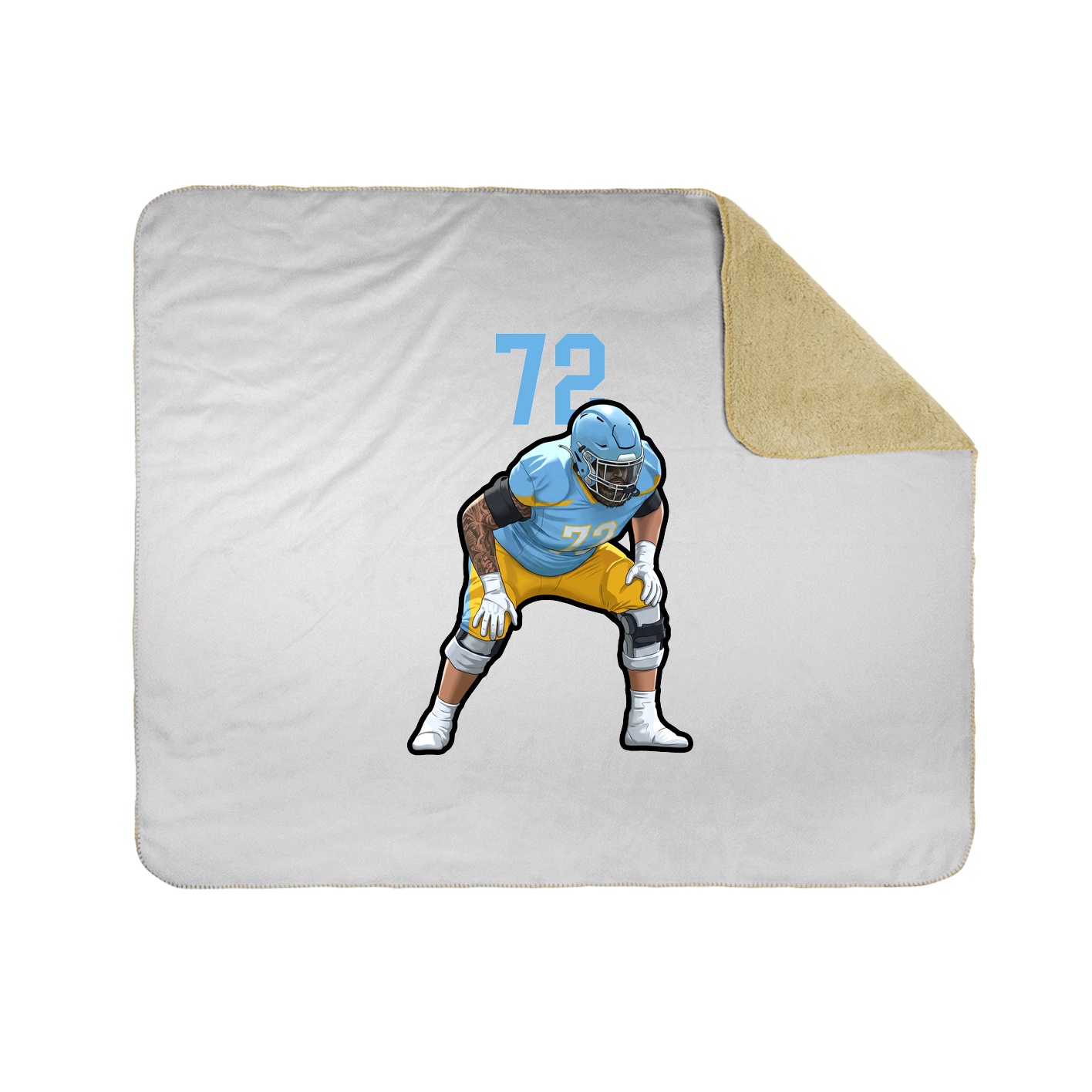 Throw Blanket — Number Top in White
