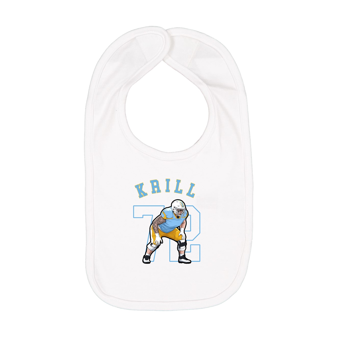 Infant Bib — Shirsey Arch in White