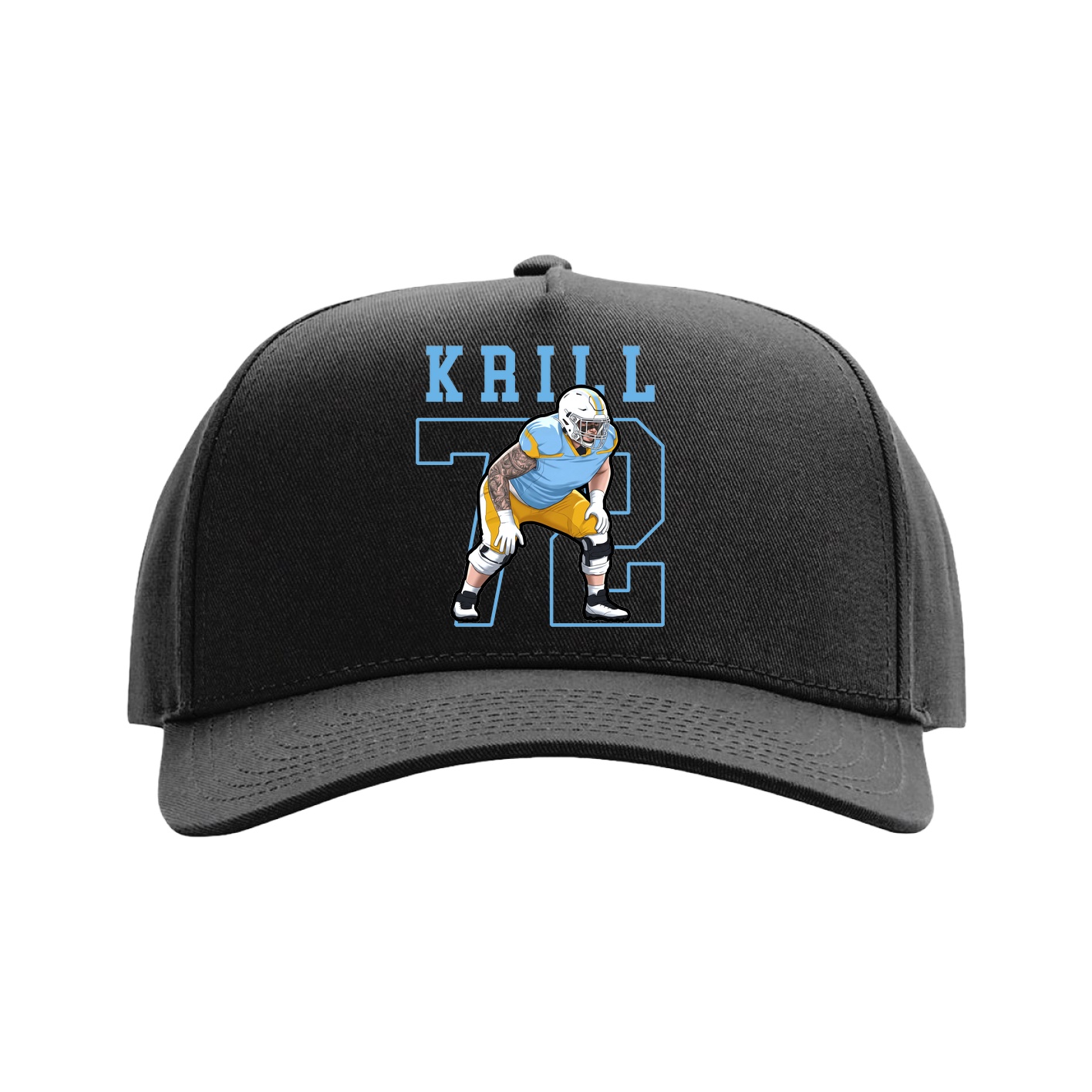 Full Fabric Five-Panel Champ Cap — Shirsey in Black