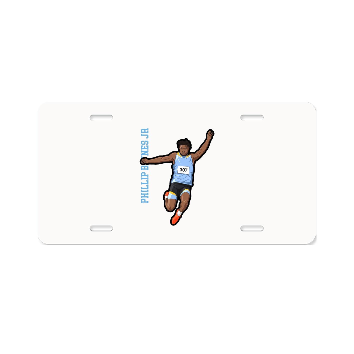 License Plate — Name Vertical in Classic
