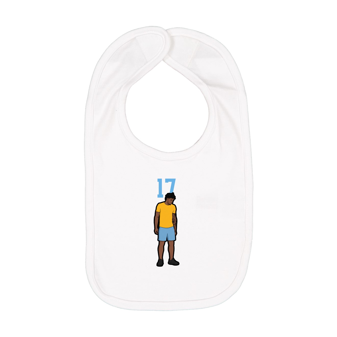 Infant Bib — Number Top in White