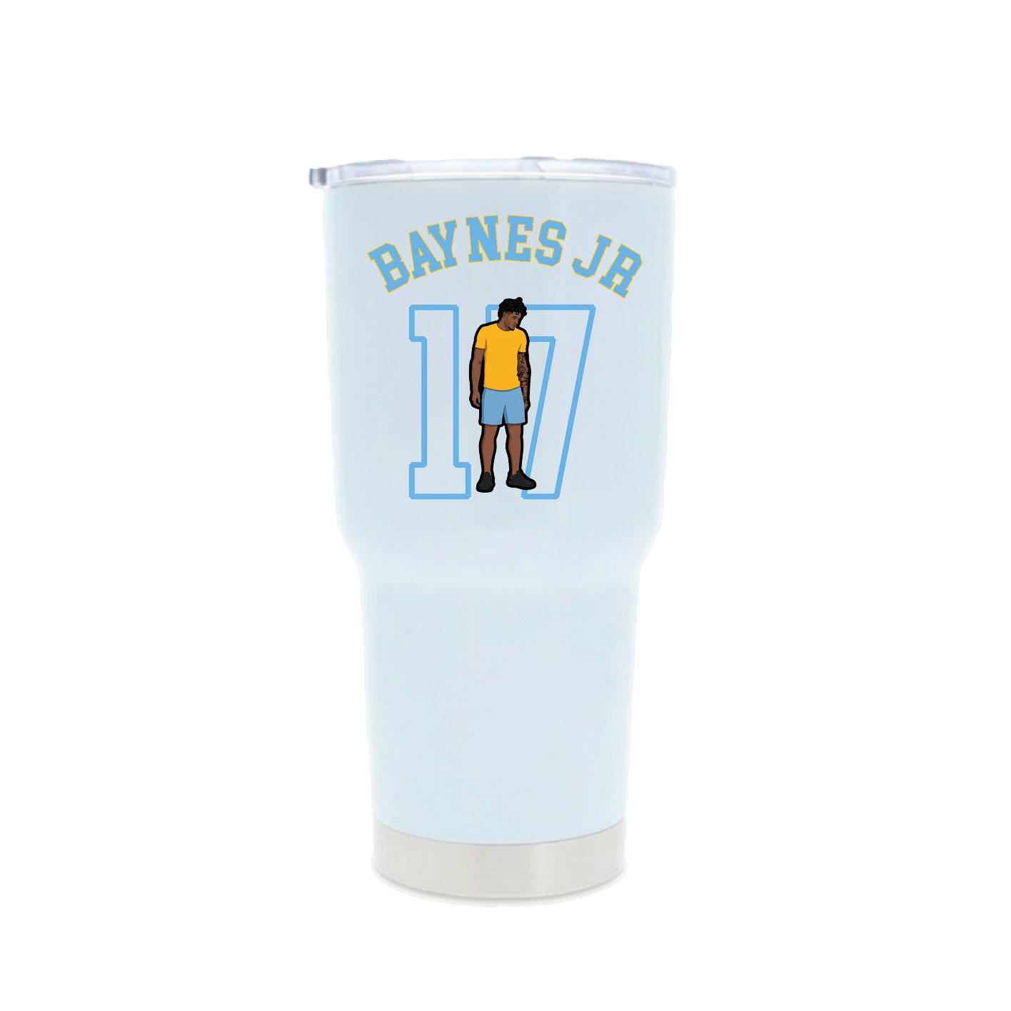 30oz Stainless Steel Tumbler — Shirsey Arch in White