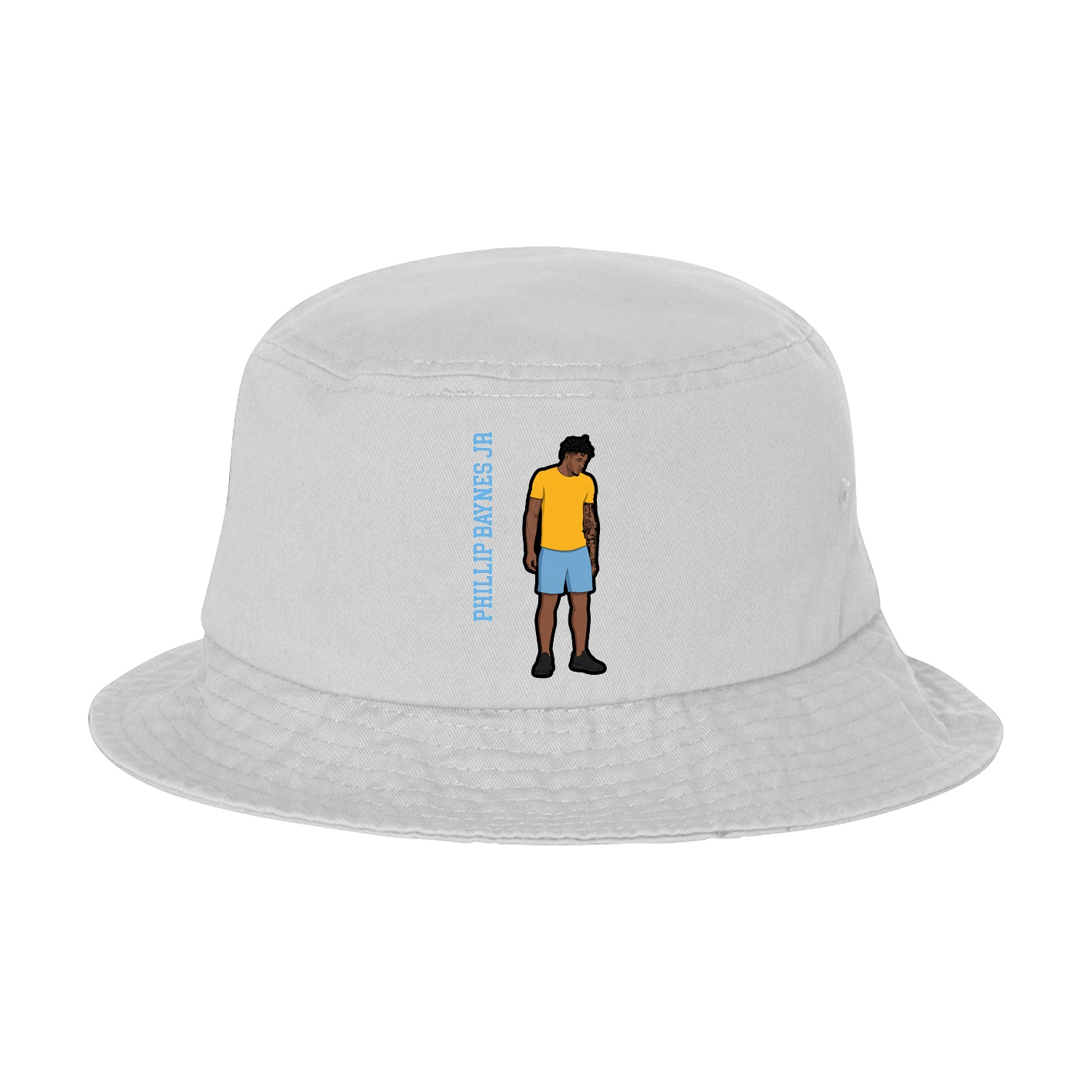 Bucket Cap — Name Vertical in White