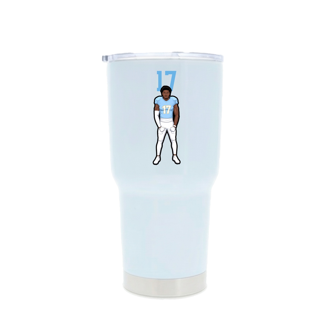 30oz Stainless Steel Tumbler — Number Top in White